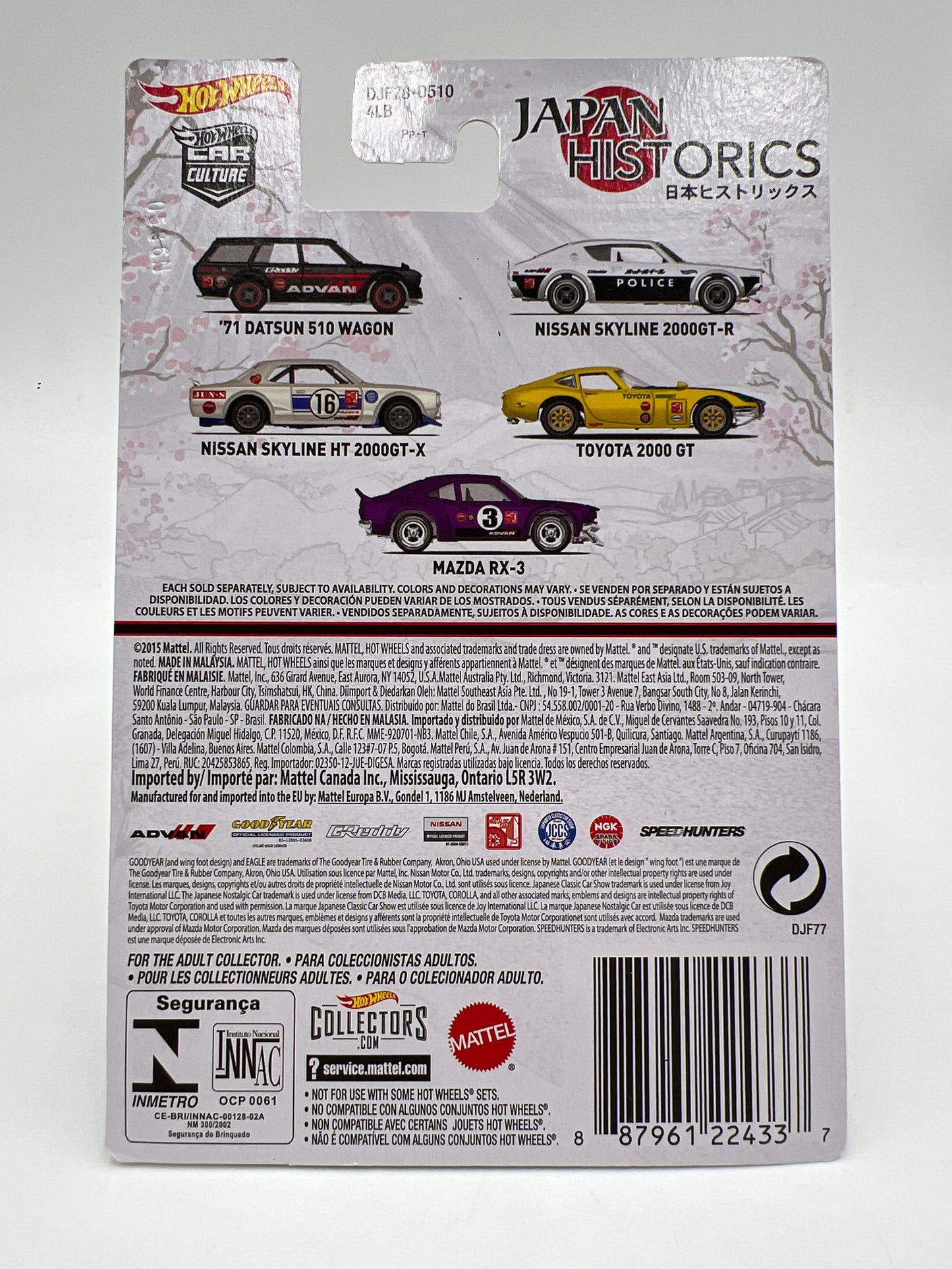 Hot Wheels Car Culture Japan Historics 1 #5 Mazda RX-3 Purple W/Protector