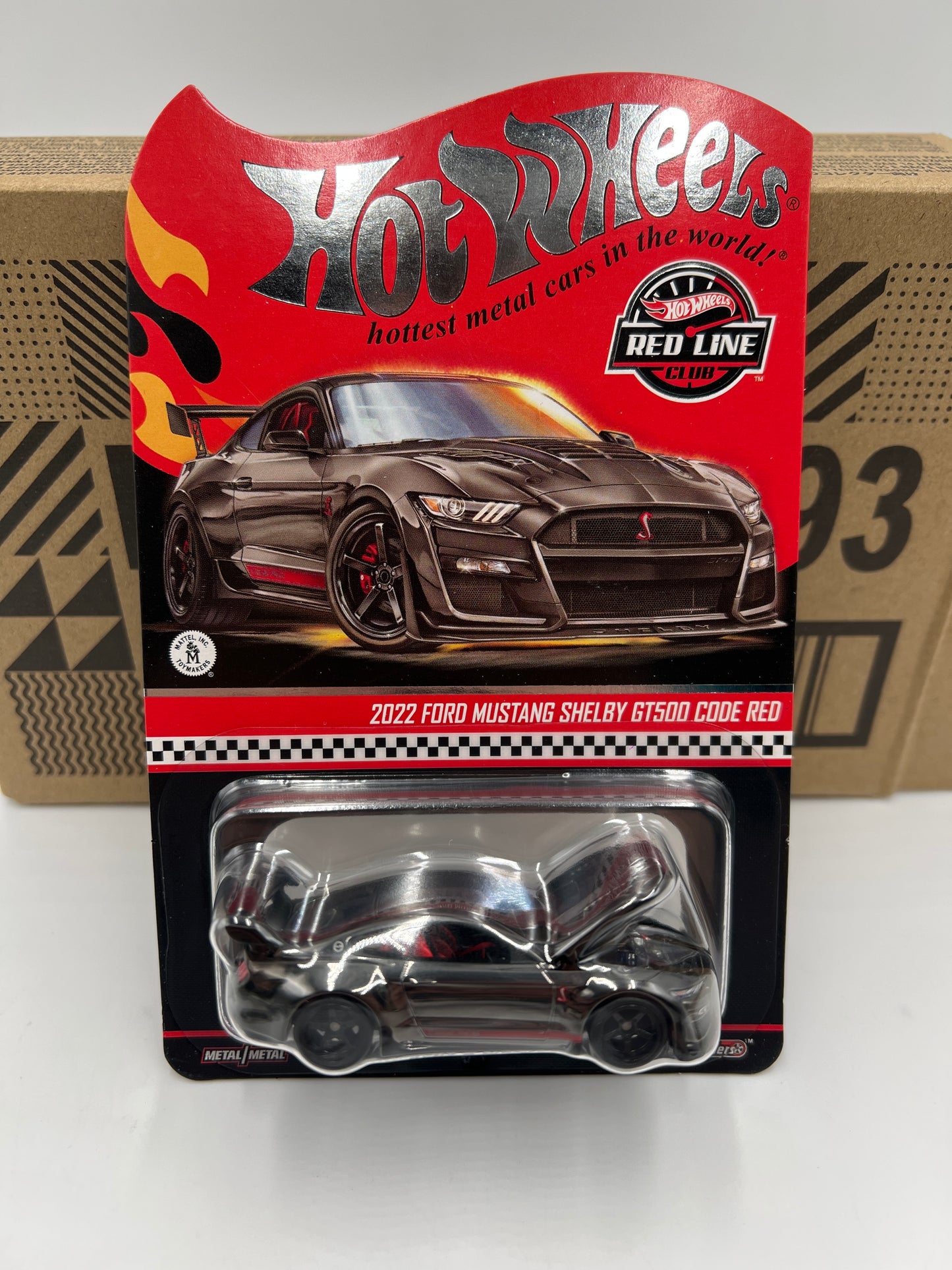 2024 Hot Wheels RLC 2022 Ford Mustang Shelby GT500 Code Red W/Protector and Box