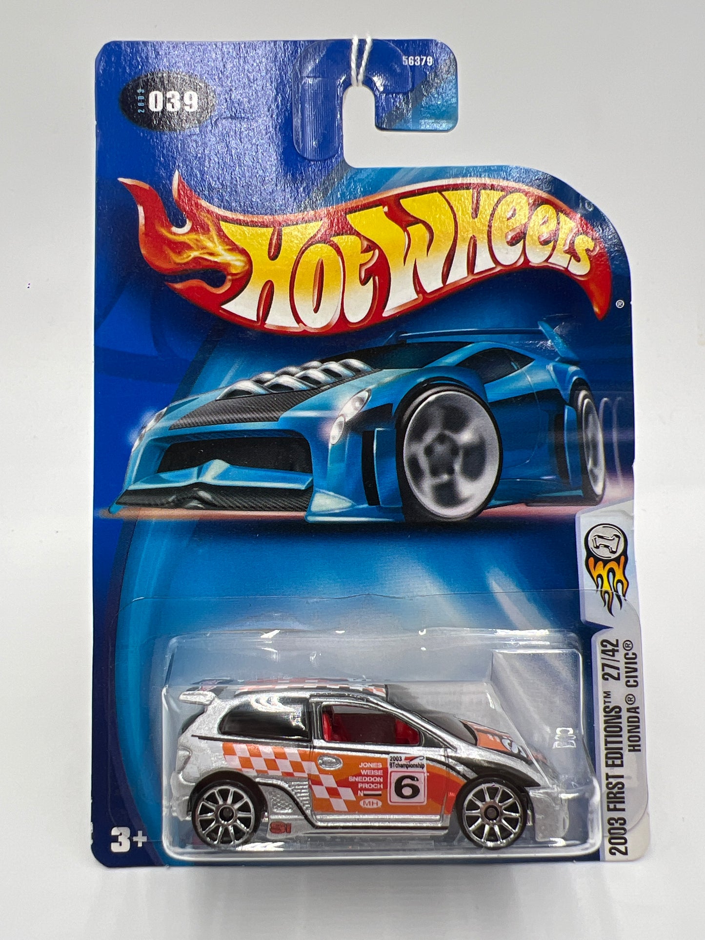 2003 Hot Wheels First Editions #39 Honda Civic Silver 79B
