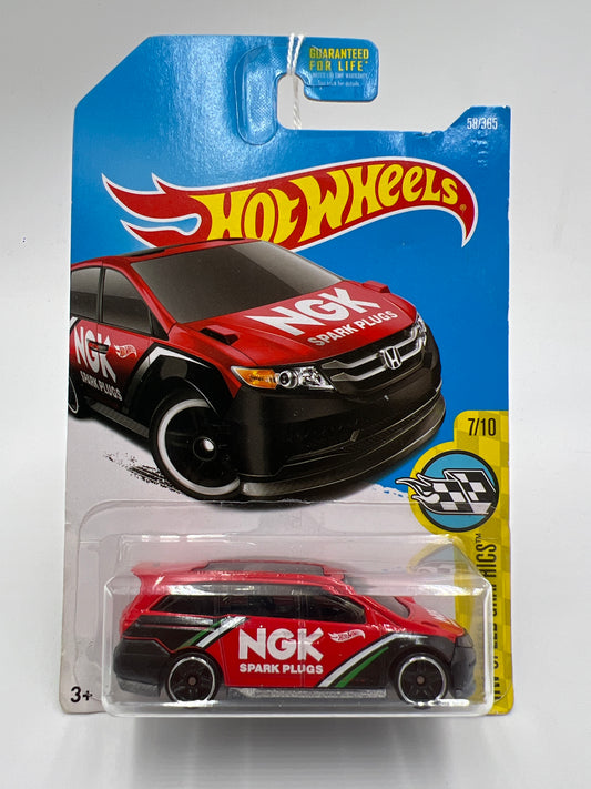 2017 Hot Wheels Speed Graphics #58 Honda Odyssey Red NGK 76A