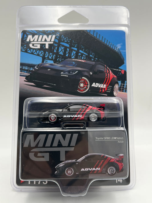 Mini GT #1173 Toyota GR86 LB Nation Advan Red/Black