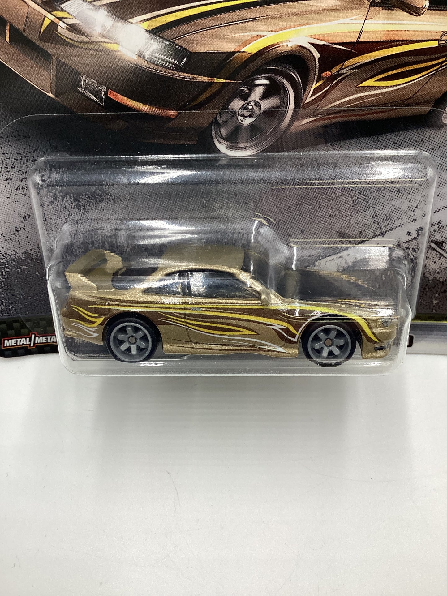 Hot Wheels Premium Fast & Furious Fast Tuners #3 Nissan 240SX S14 Gold W/Protector