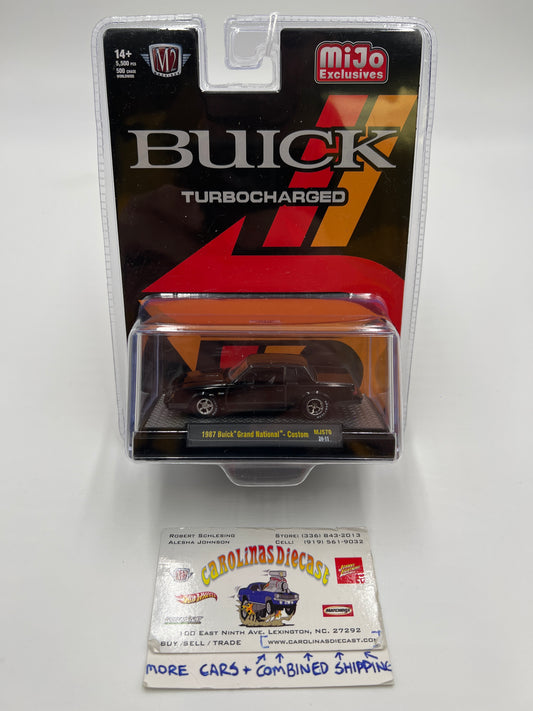 M2 Machines Mijo Exclusives Buick Turbocharged MJS70 1987 Buick Grand National Custom Black