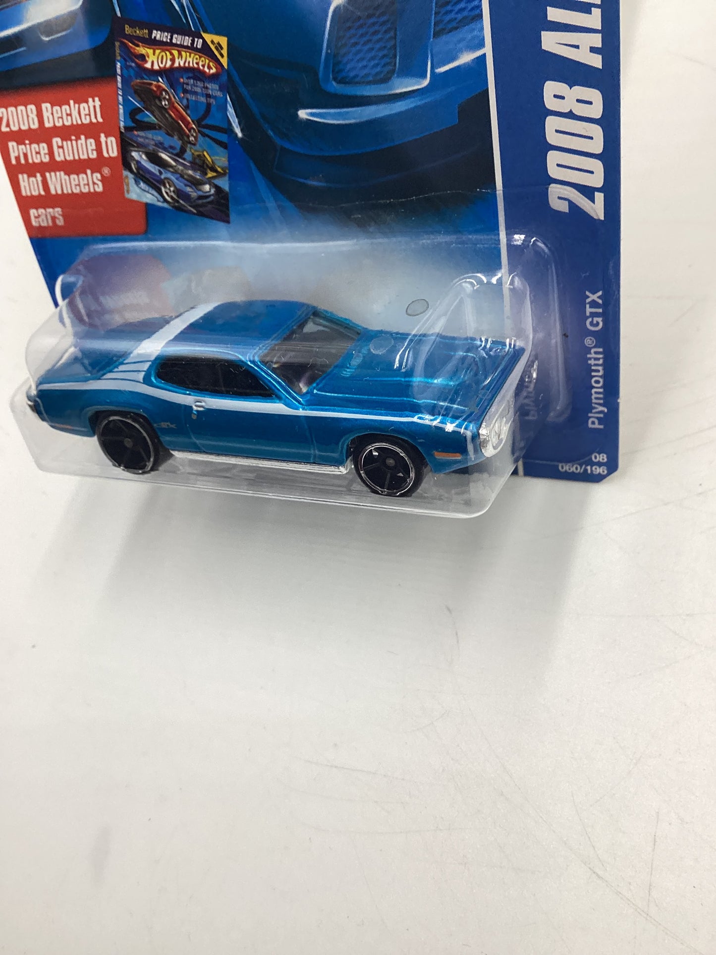 2008 Hot Wheels All Stars #60 Plymouth GTX Blue Price Guide Card