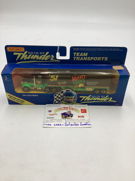 Matchbox Days of Thunder #32560 Team Transports Mello Yellow SR