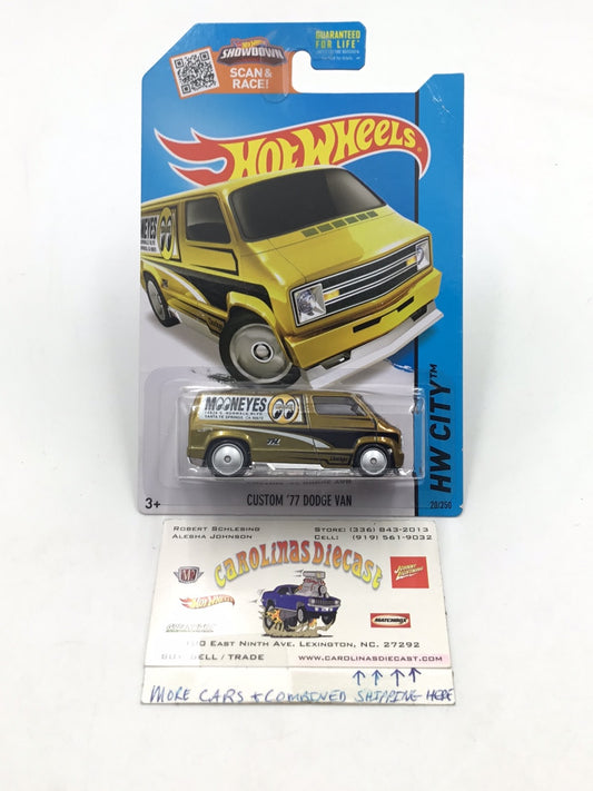 2015 hot wheels super treasure hunt #20  Custom 1977 Dodge Van (Bad Card) with protector