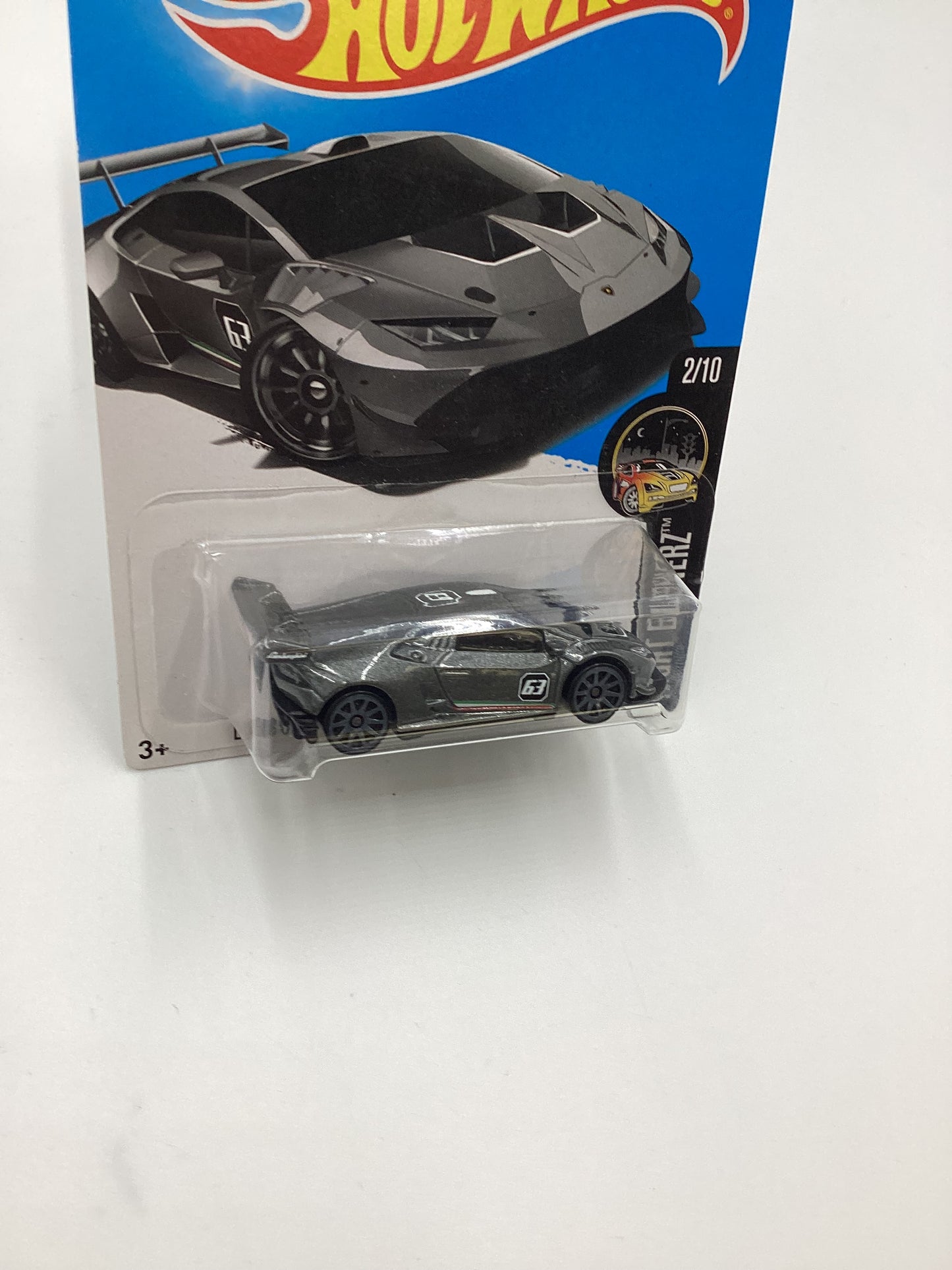 2016 Hot Wheels #82 Lamborghini Huracan LP 620-2 Super Trofeo Gray Intl. Card 101G