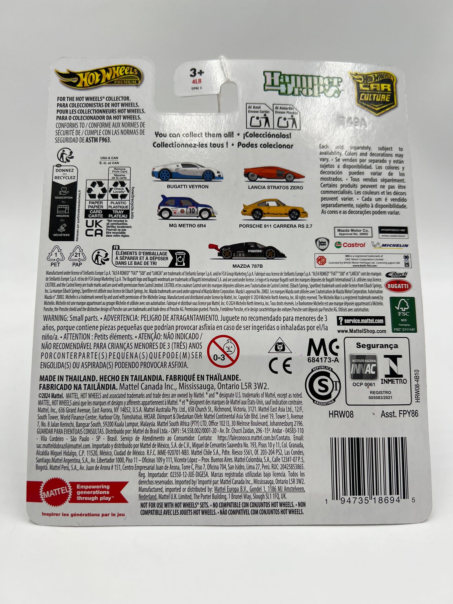 2025 Hot Wheels Car Culture Hammer Drops #5 Mazda 787B Matte Black 252B