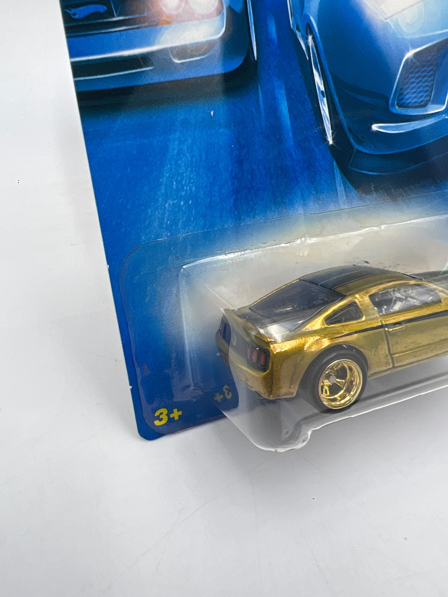 2008 Hot Wheels Super Treasure Hunt #164 Ford Mustang GT Gold W/Protector Cracked Blister