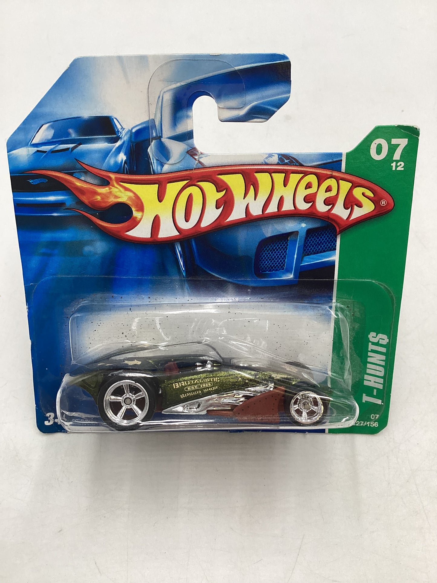 2007 Hot Wheels Super Treasure Hunt #127 Brutalistic Short Card with protector