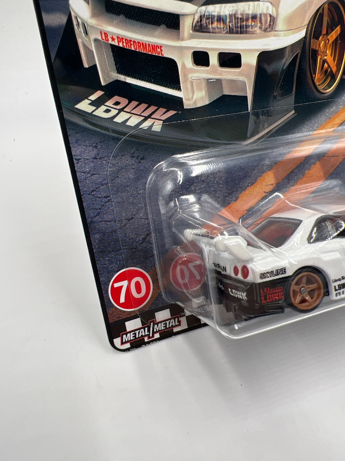 Hot Wheels Premium Boulevard #70 LB-ER34 Super Silhouette Nissan Skyline White