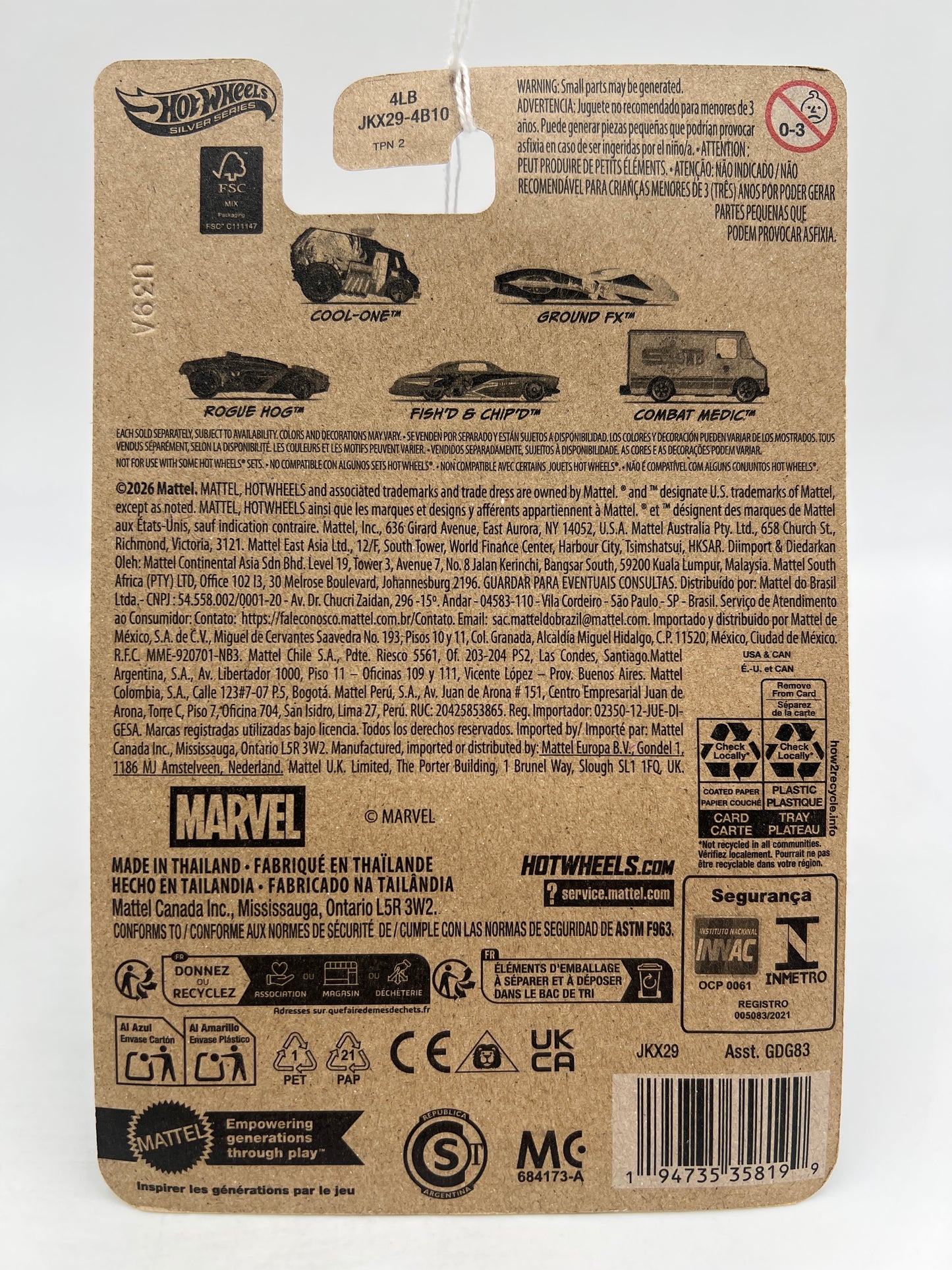 2026 Hot Wheels Silver Series Marvel Spider-Man #5 Chase Combat Medic 152B