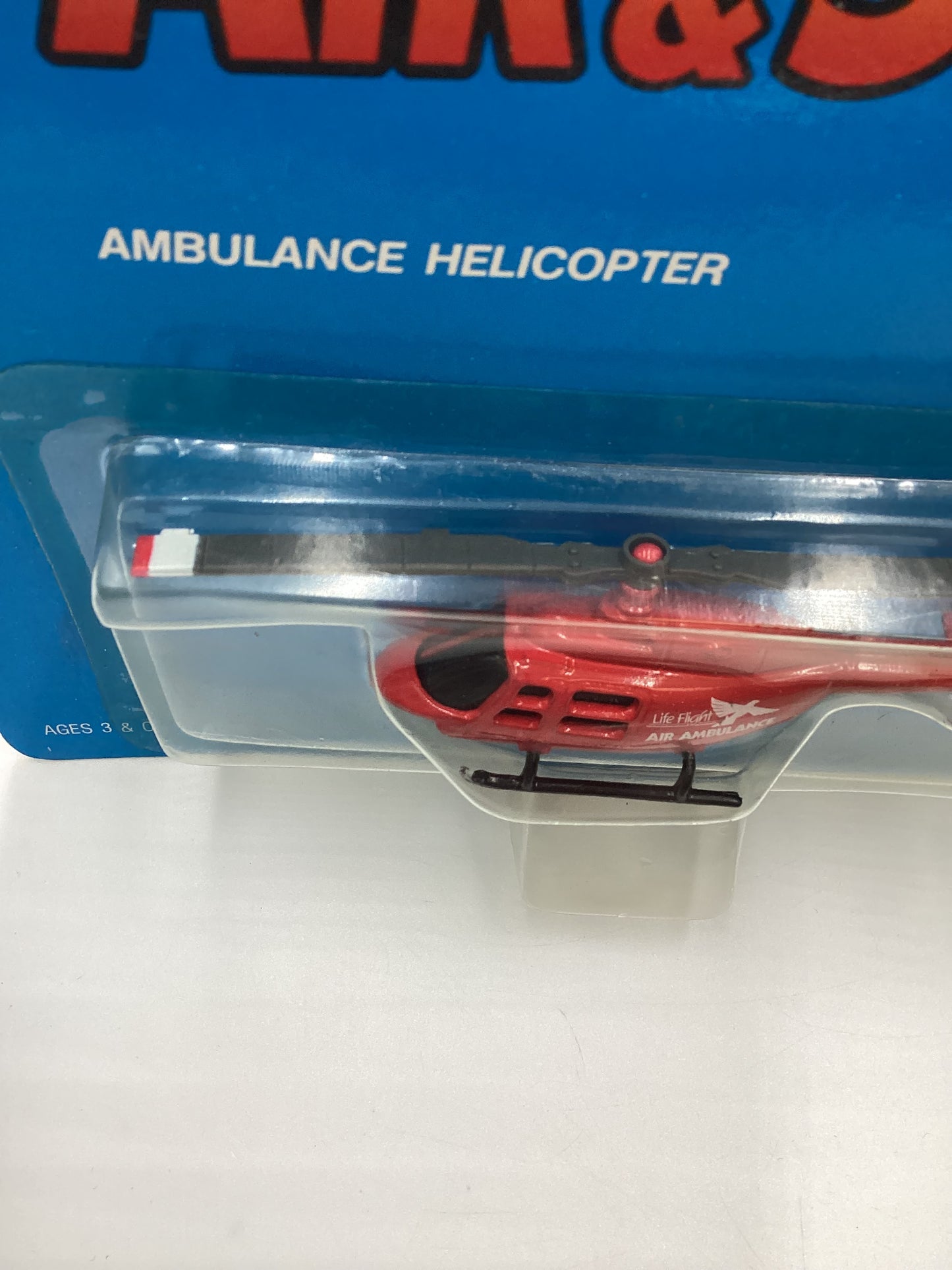 1990 Ertl Replica Air & Space 1524 Ambulance Helicopter Red