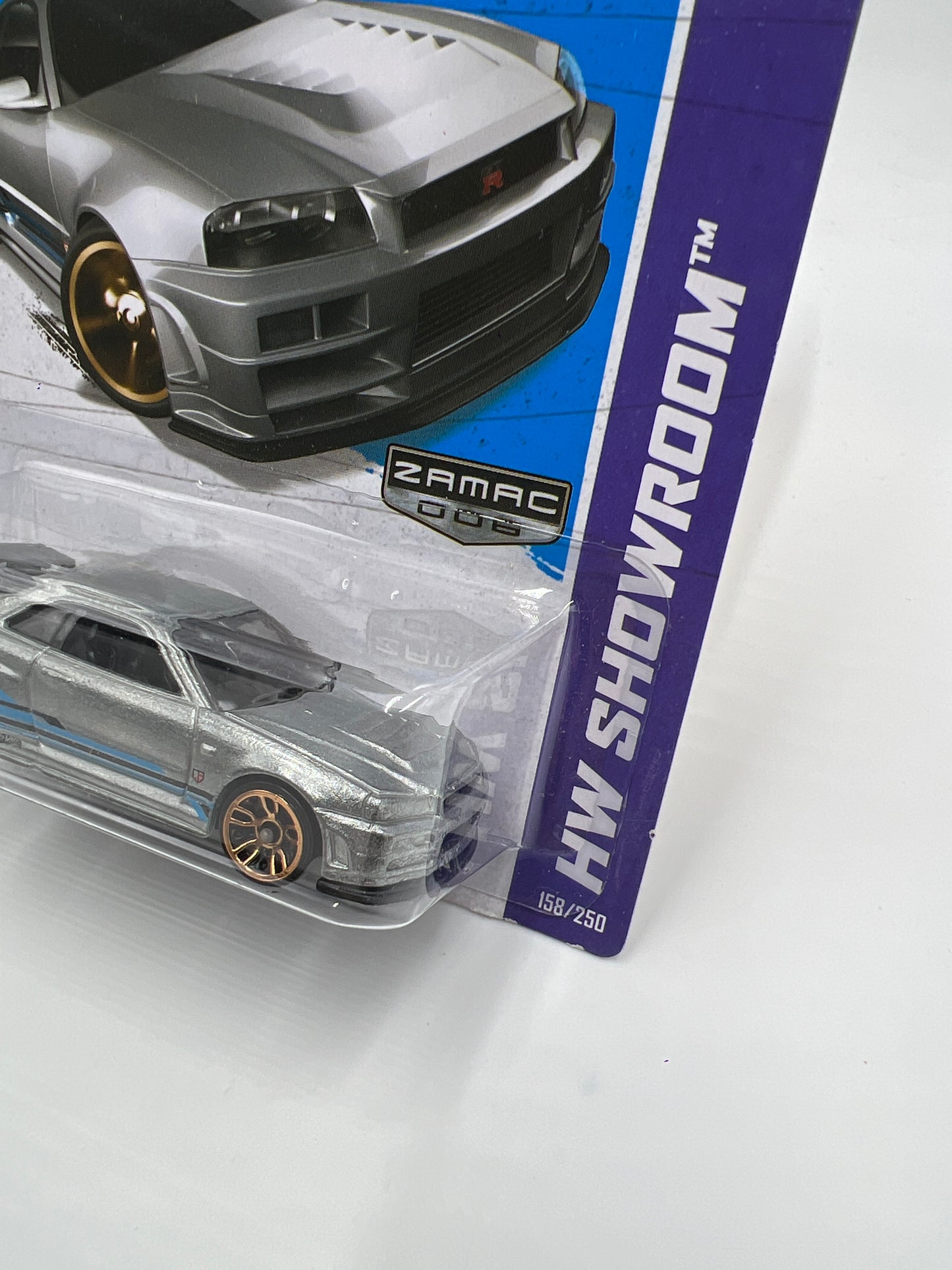 2013 Hot Wheels Walmart Exclusive Zamac 006 #158 Nissan Skyline GT-R R34 W/Protector