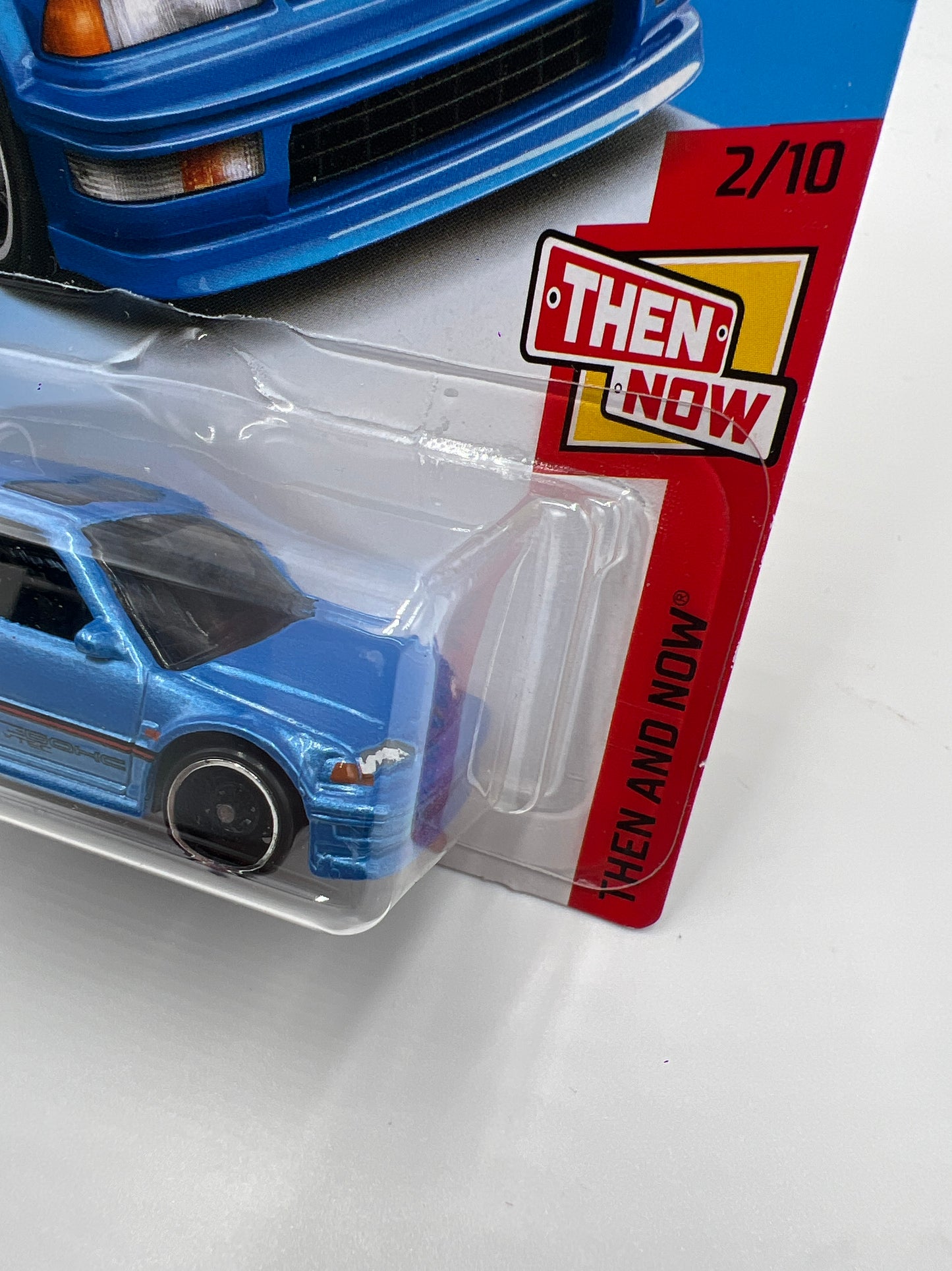 2018 Hot Wheels Kmart Exclusive 90 Honda Civic EF Blue W/Protector Small Vein Top Right