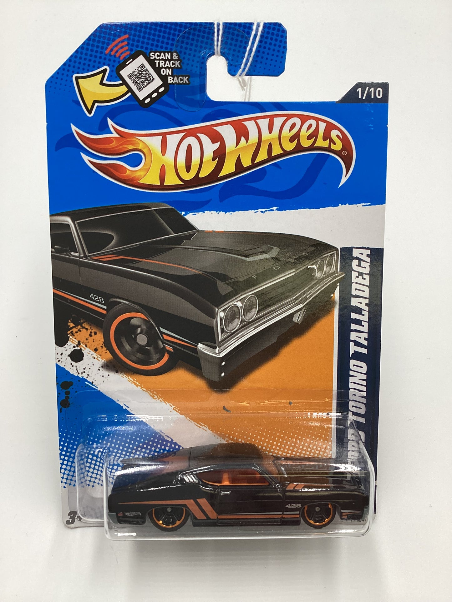 2012 Hot Wheels Ford #111 69 Ford Torino Talledega Black 27C