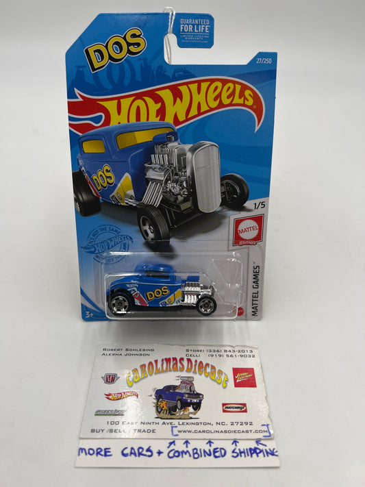 2021 Hot Wheels HW Mattel Games #27 32 Ford Dos Blue 33H