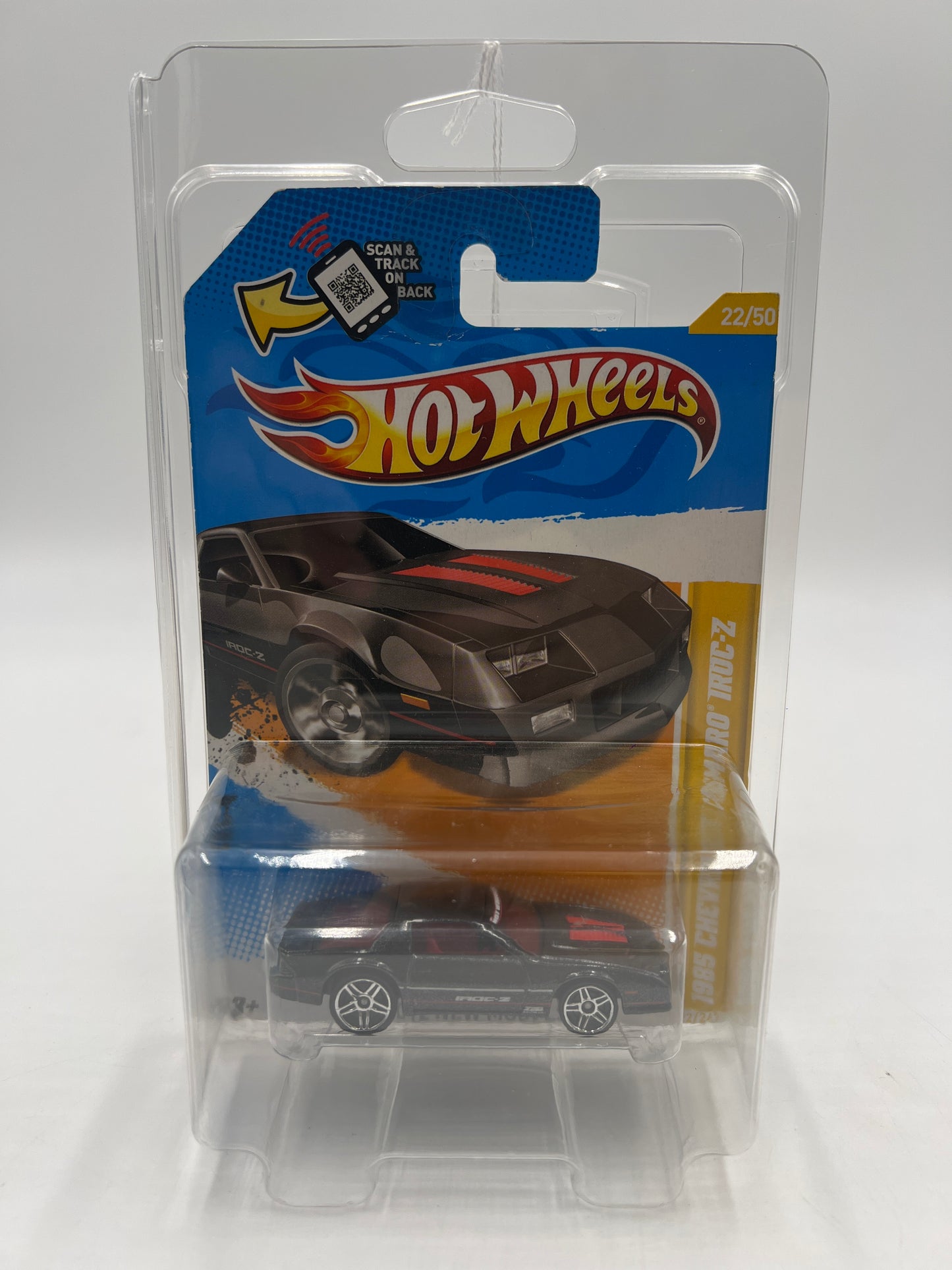 2012 Hot Wheels New Models #22 1985 Chevrolet Camaro Walmart Exclusive IROC-Z Black W/Protector