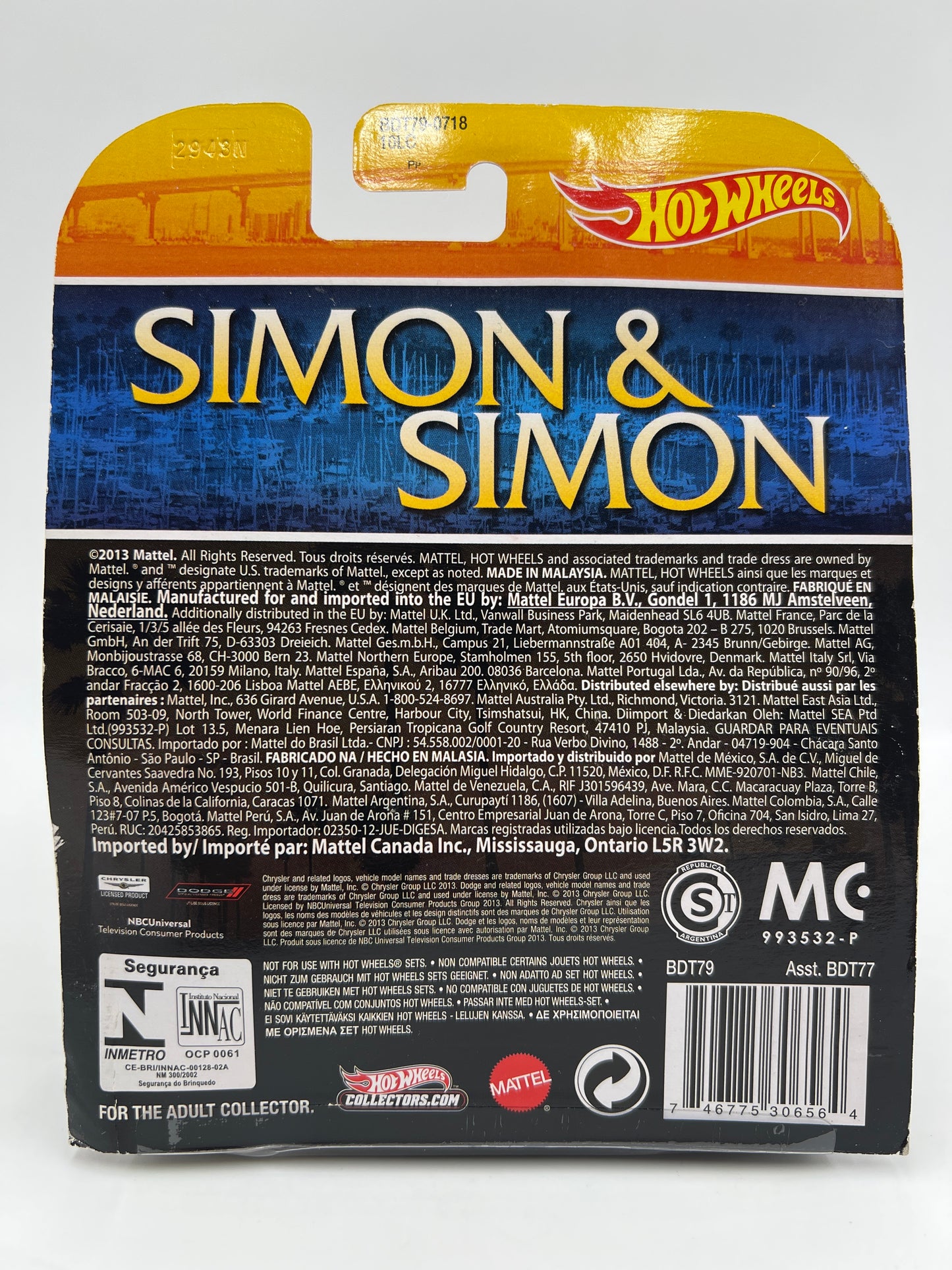 Hot Wheels Retro Entertainment Simon & Simon 1980 Dodge Macho Power Wagon W/Protector Bad Card