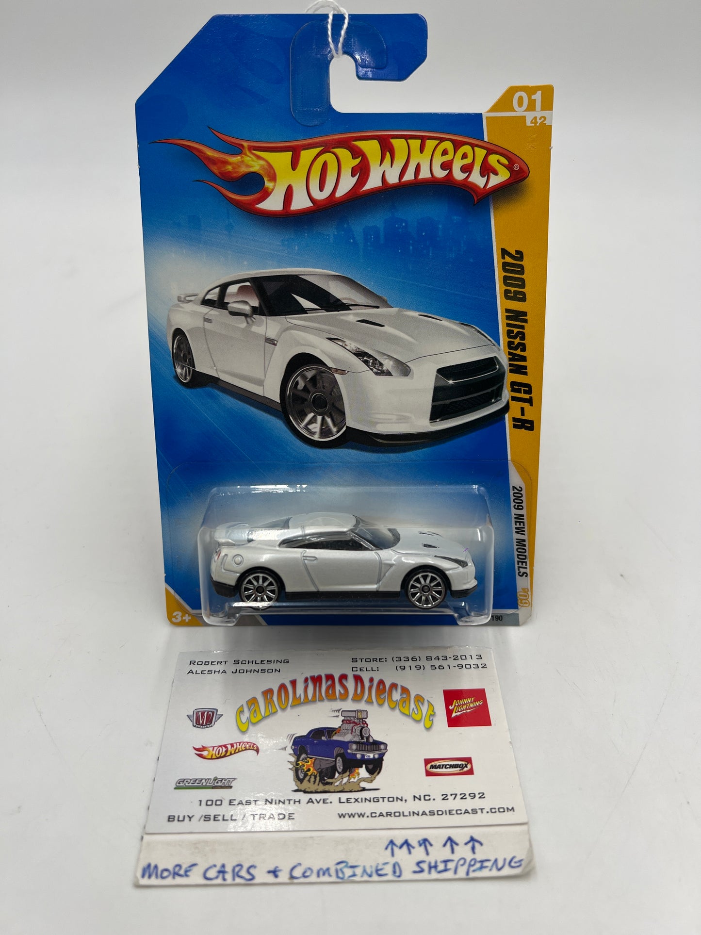 2009 Hot Wheels New Models #001 2009 Nissan GT-R White 79B