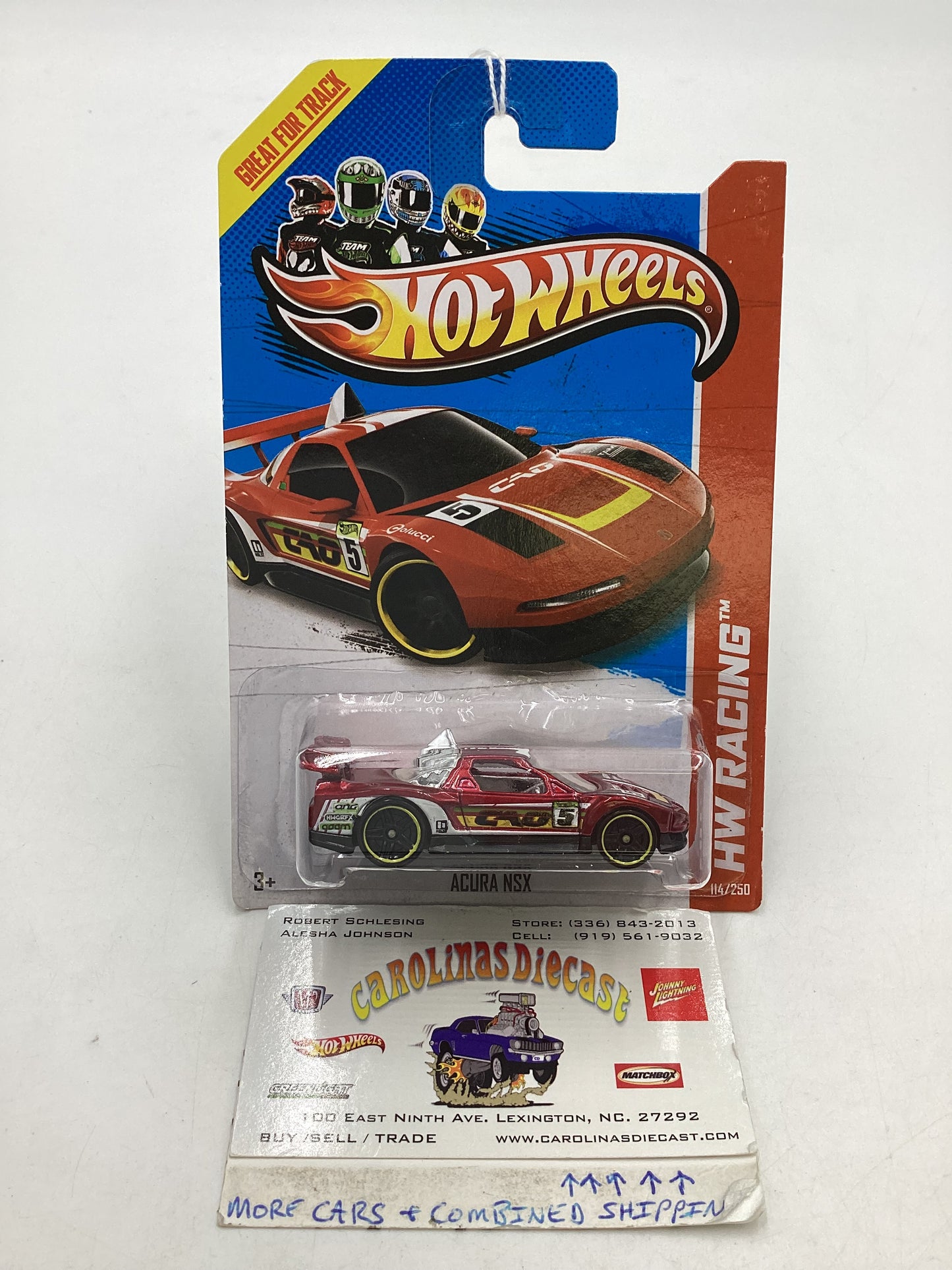 2013 Hot Wheels #114 Acura NSX Red 105A