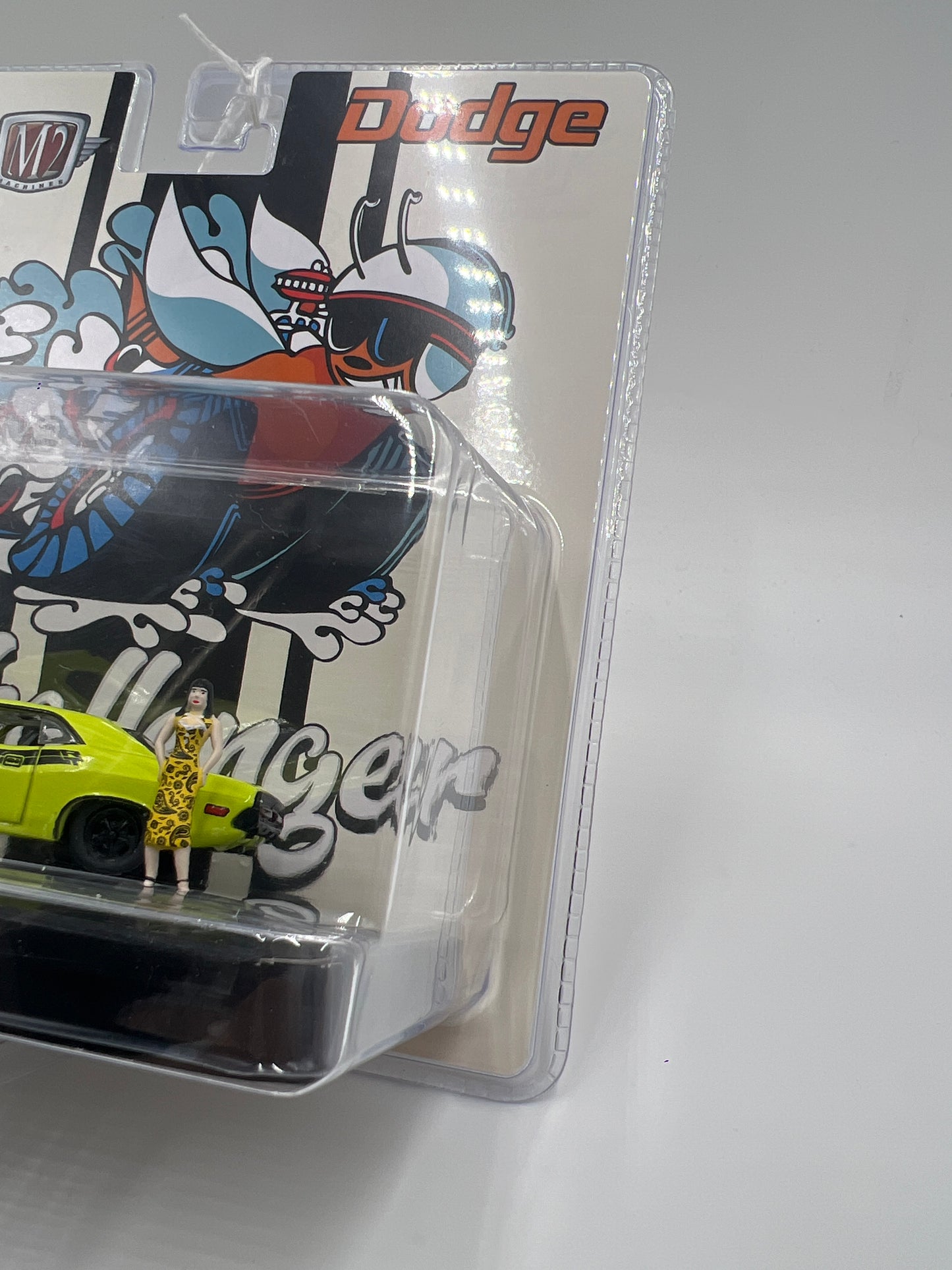 M2 Machines Diorama CHASE 1971 Dodge Challenger R/T Green R13
