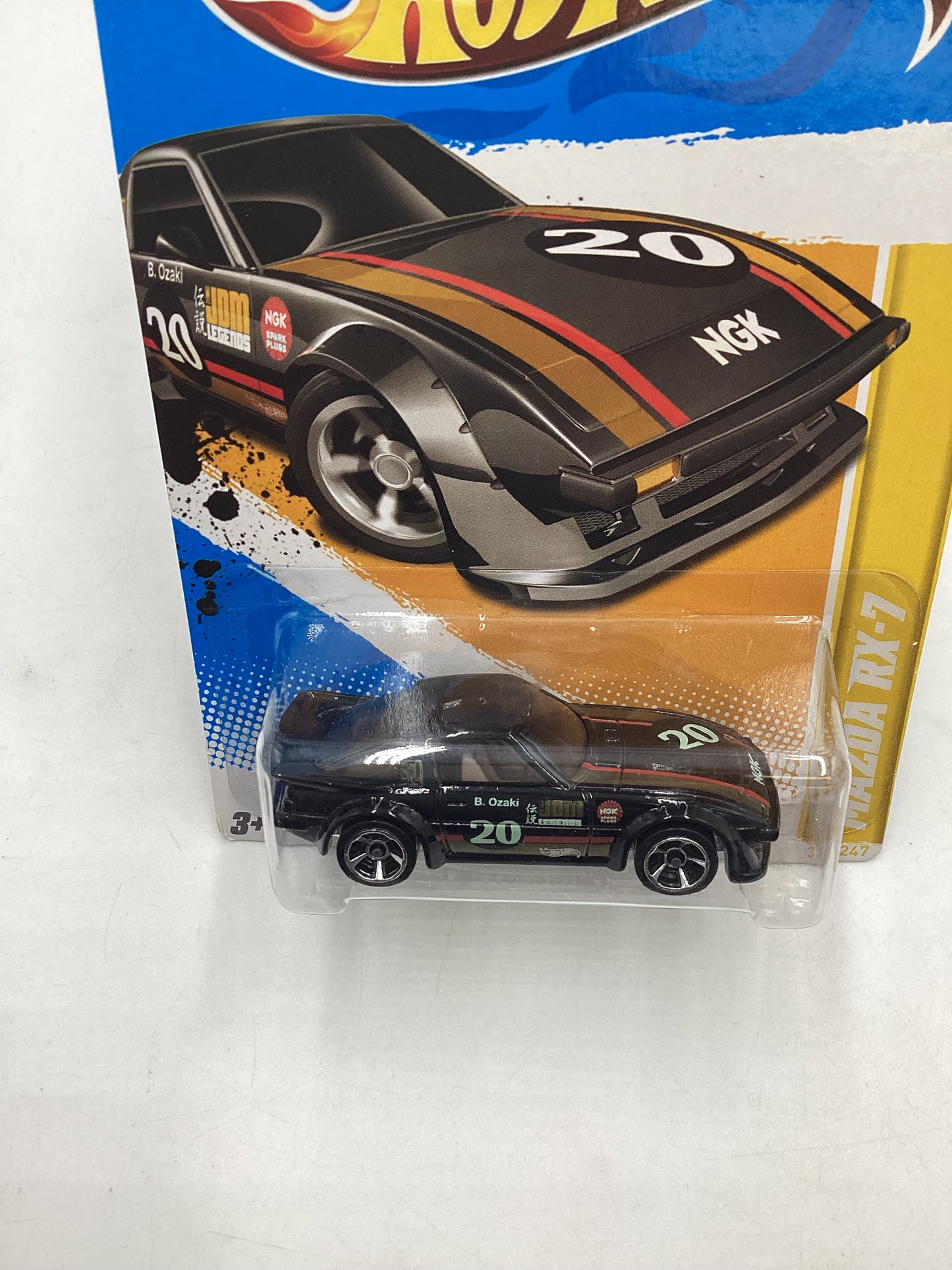 2012 Hot Wheels New Models #31 Mazda RX-7 Black 85D