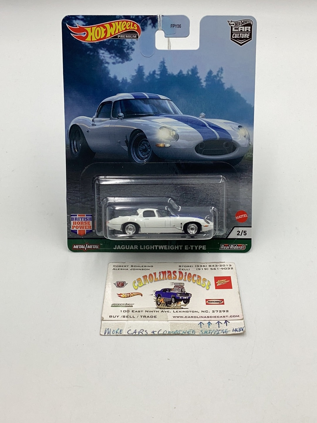 Hot Wheels British Horse Power Jaguar Lightweight E-Type 2/5 257C