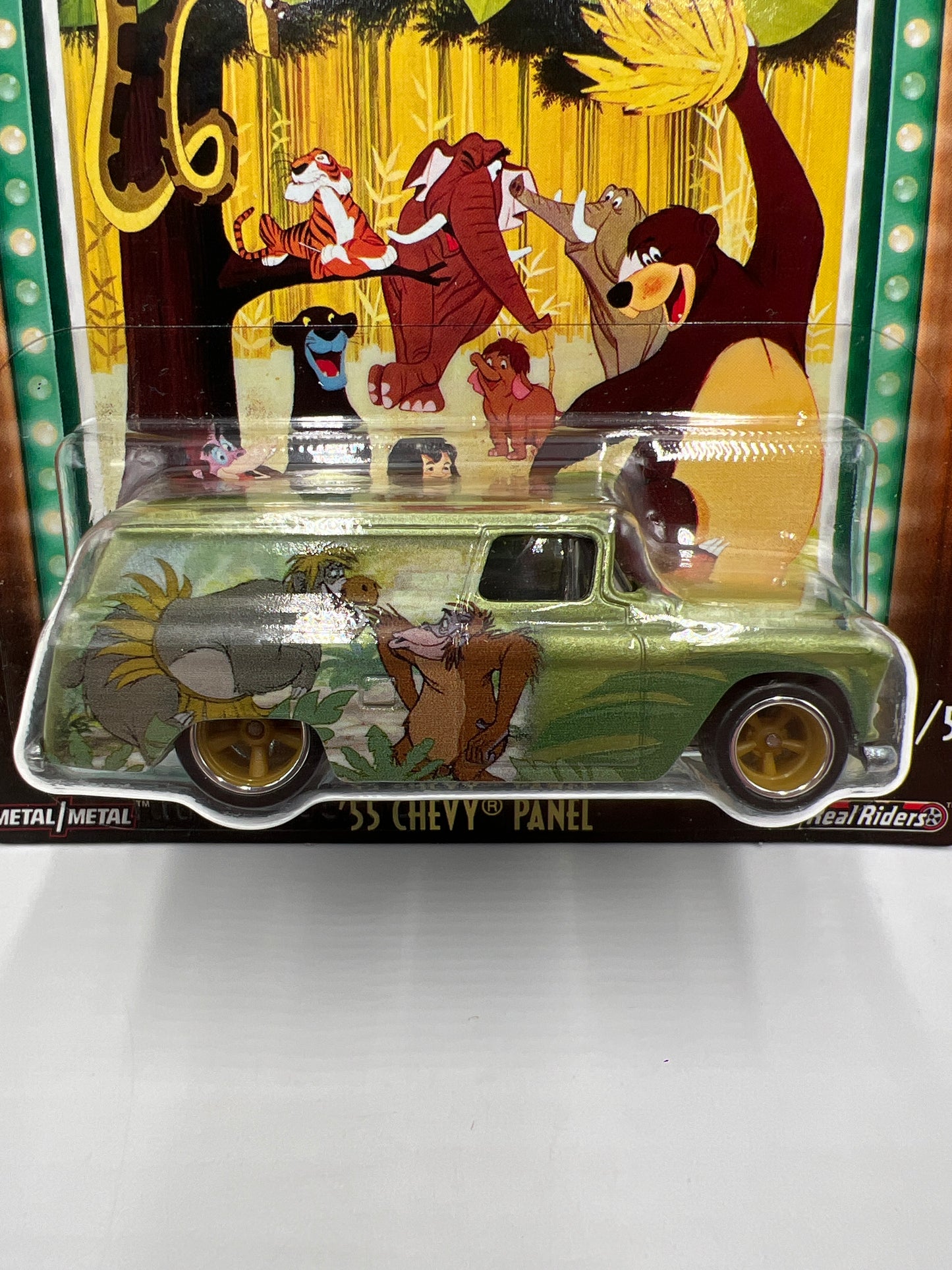 Hot Wheels Premium Disney Classics Jungle Book #5 55 Chevy Panel Green 269G