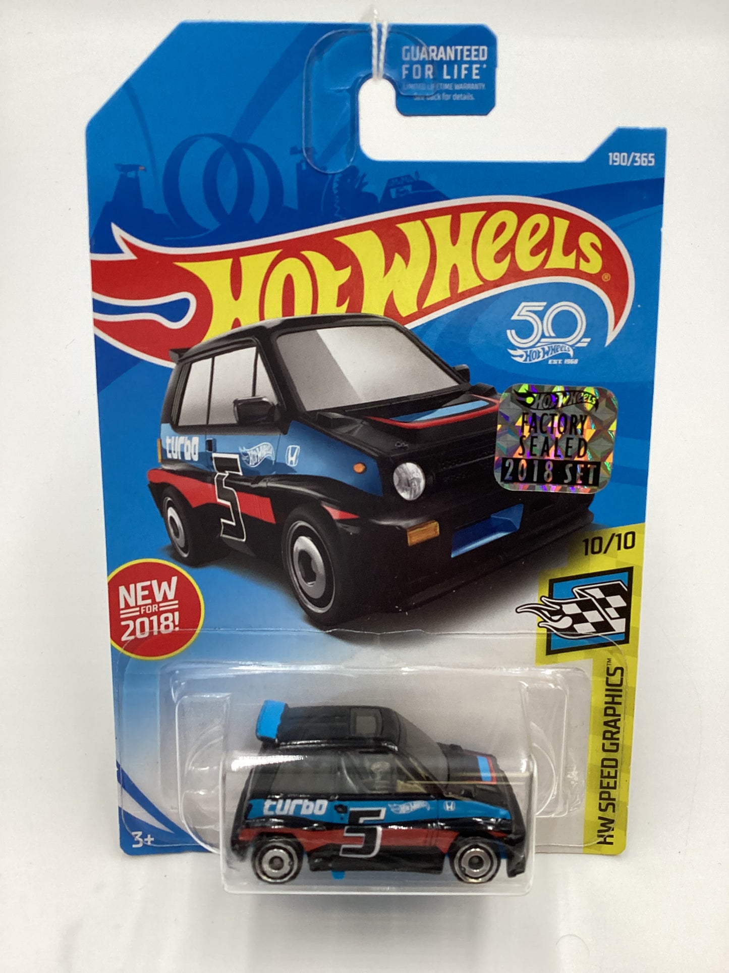 2021 Hot Wheels #190 85 Honda City Turbo II Black Factory Sealed 77B