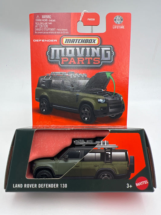 2026 Matchbox Moving Parts #48 Land Rover Defender 130 Matte Green
