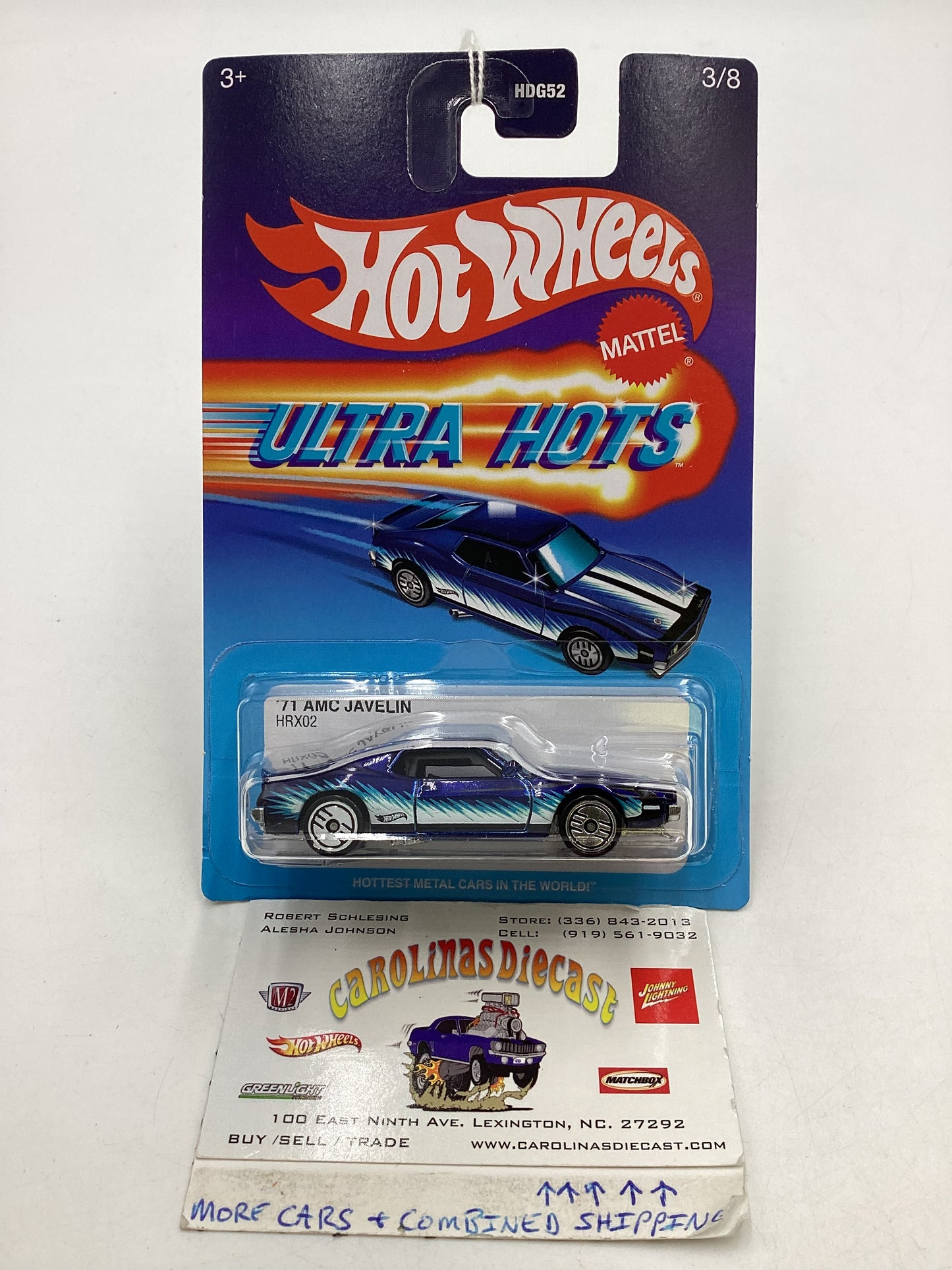 2024 Hot wheels Target Ultra Hots #3 71 AMC Javelin Blue 156G