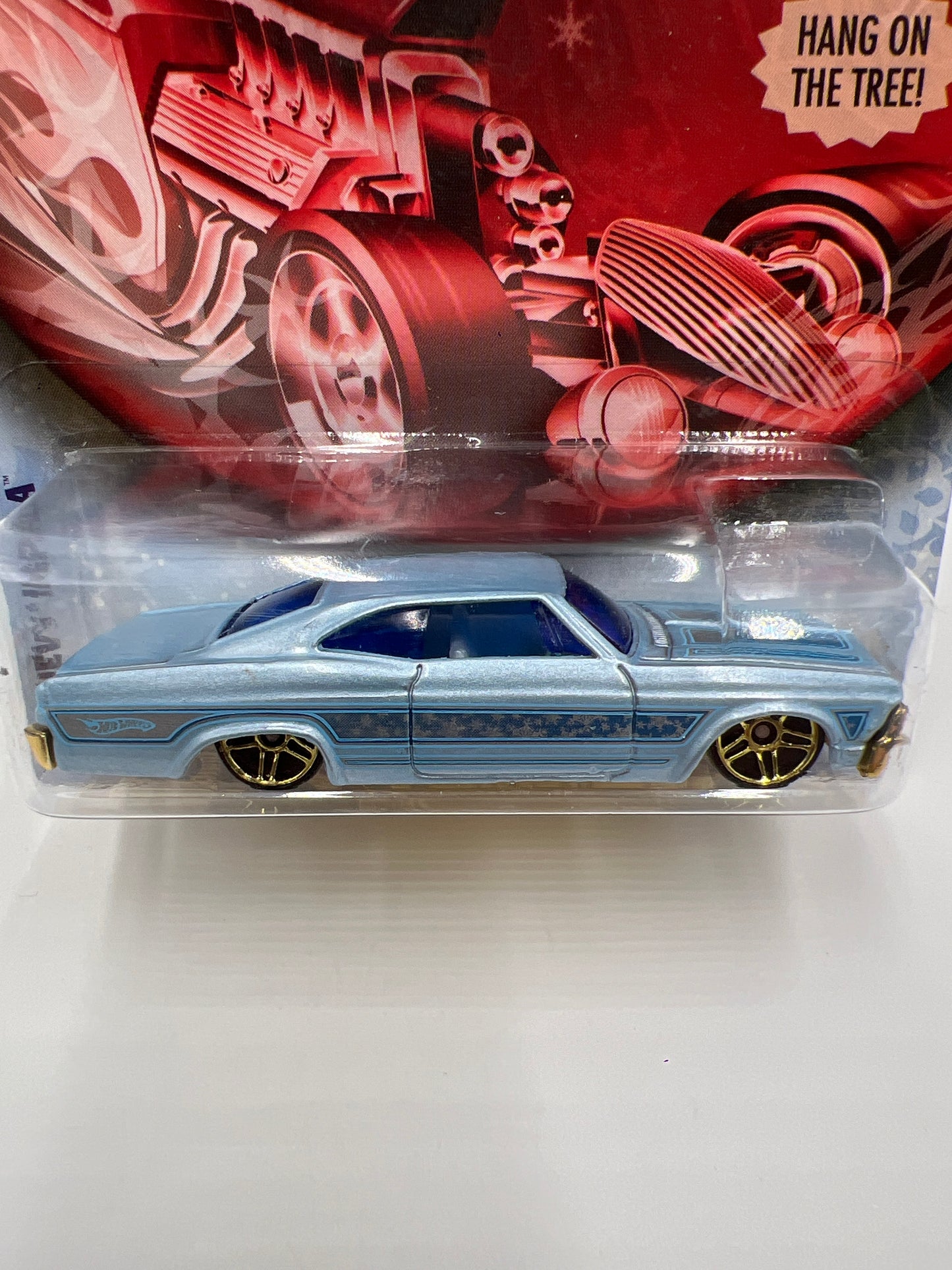 2009 Hot Wheels Holiday Hot Rods 65 Chevy Impala Light Blue 152A