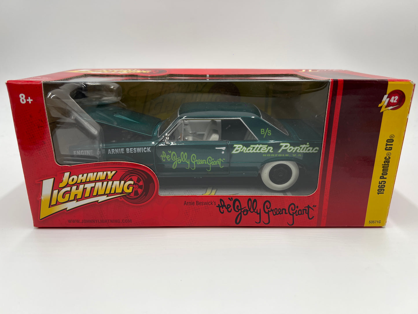 Johnny Lightning 1:24 Scale White Lightning Chase JL42 1965 Pontiac GTO The Jolly Green Giant VHTF