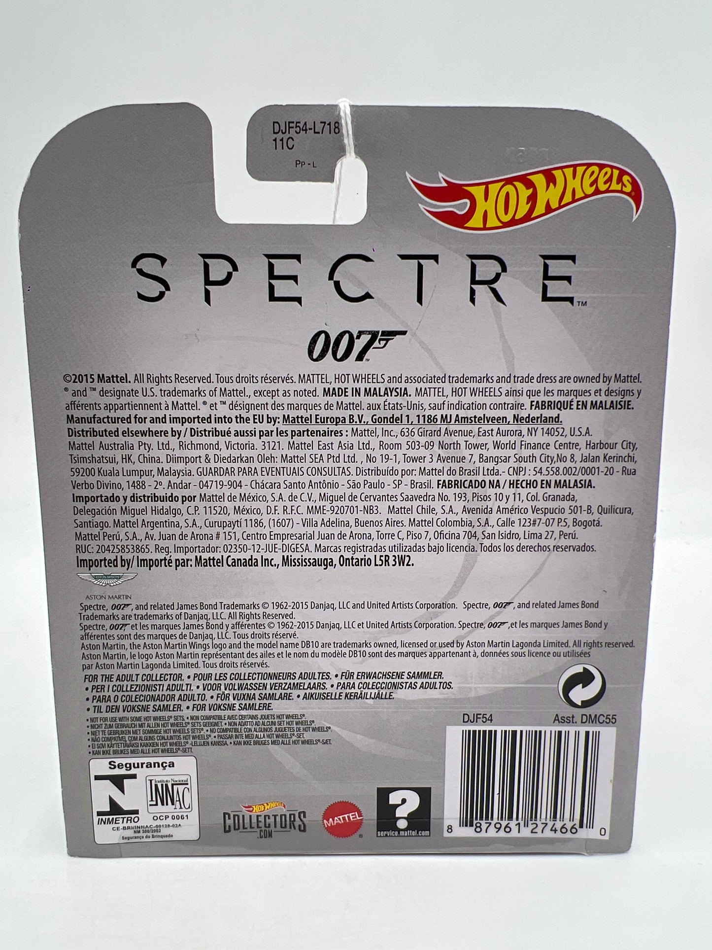 Hot Wheels Premium Retro Entertainment 007 Spectre Aston Martin DB10 Silver 244C