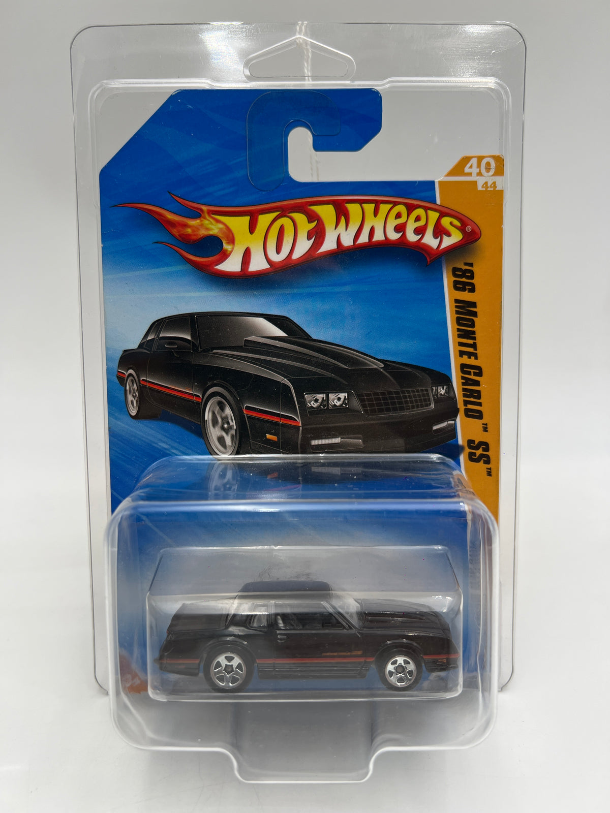 2010 Hot Wheels New Models #40 86 Monte Carlo SS Black W/Protector