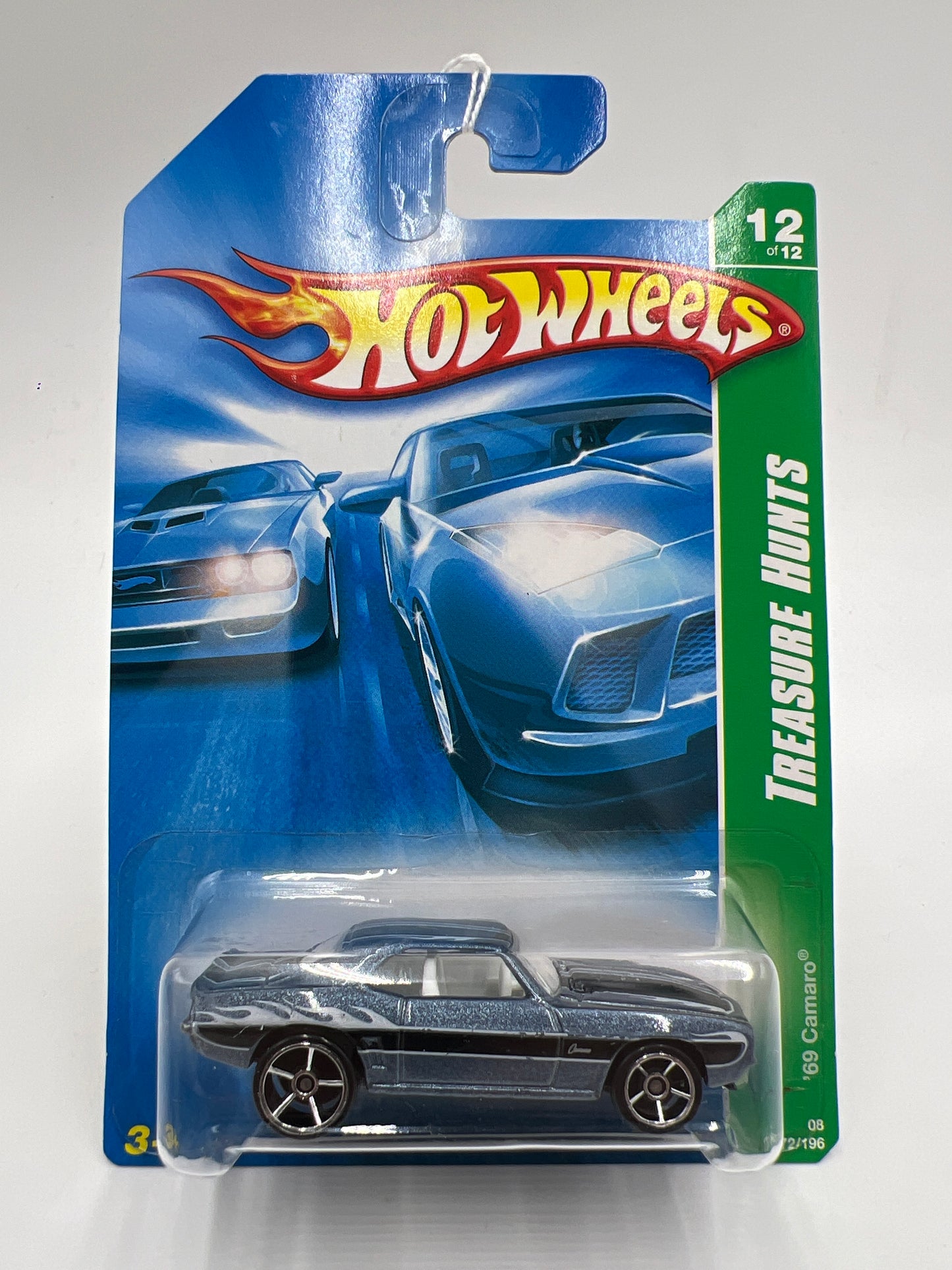 2008 Hot Wheels Treasure Hunts #172 69 Camaro Blue 273A
