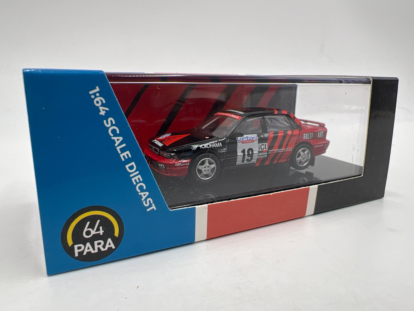 Para64 1:64 Scale Diecast Mitsubishi Motors Mitsubishi Galant VR-4 Advan Red/Black