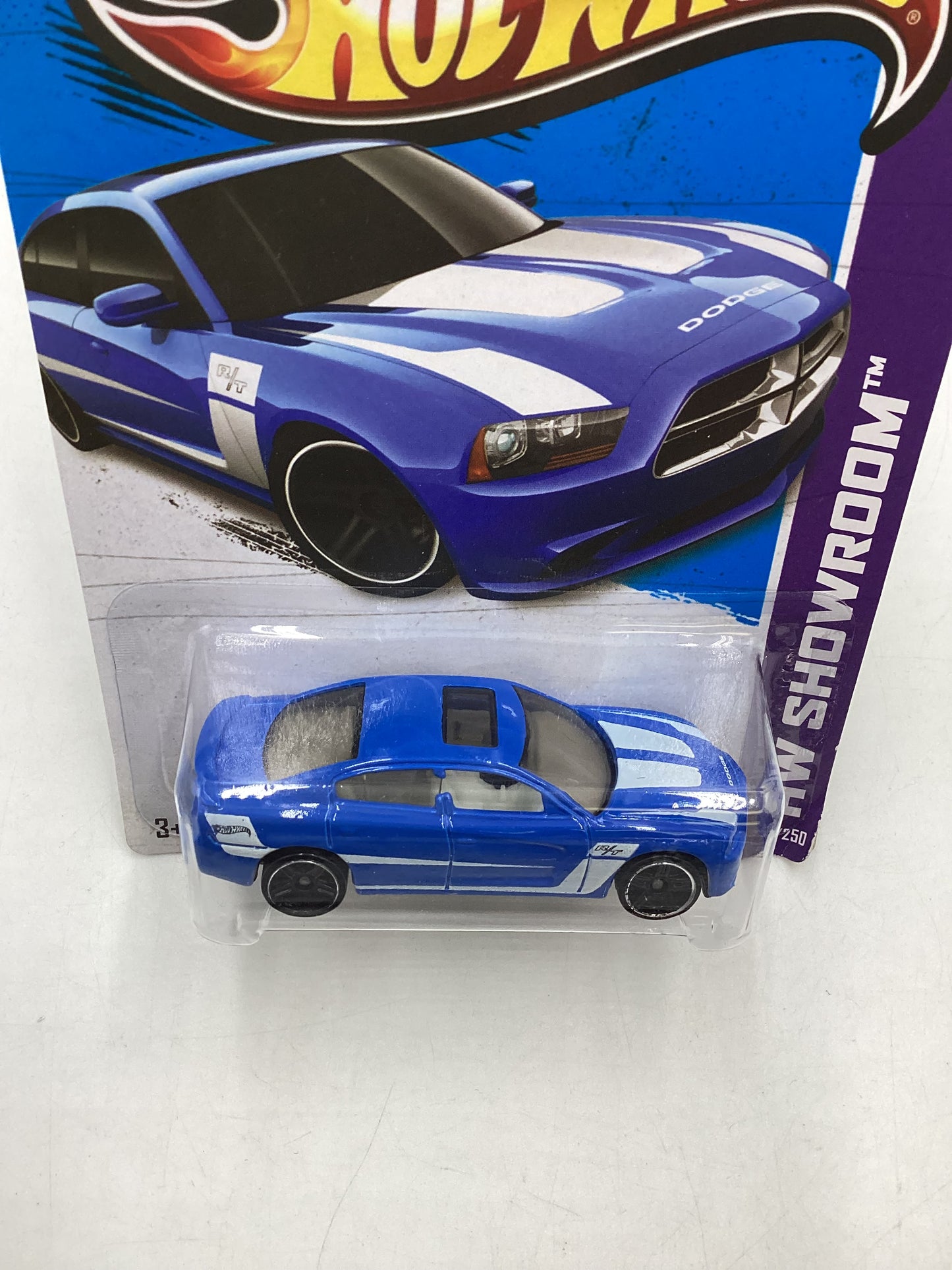 2013 Hot Wheels #228 Kmart Exclusive Blue 11 Dodge Charger R/T 237B