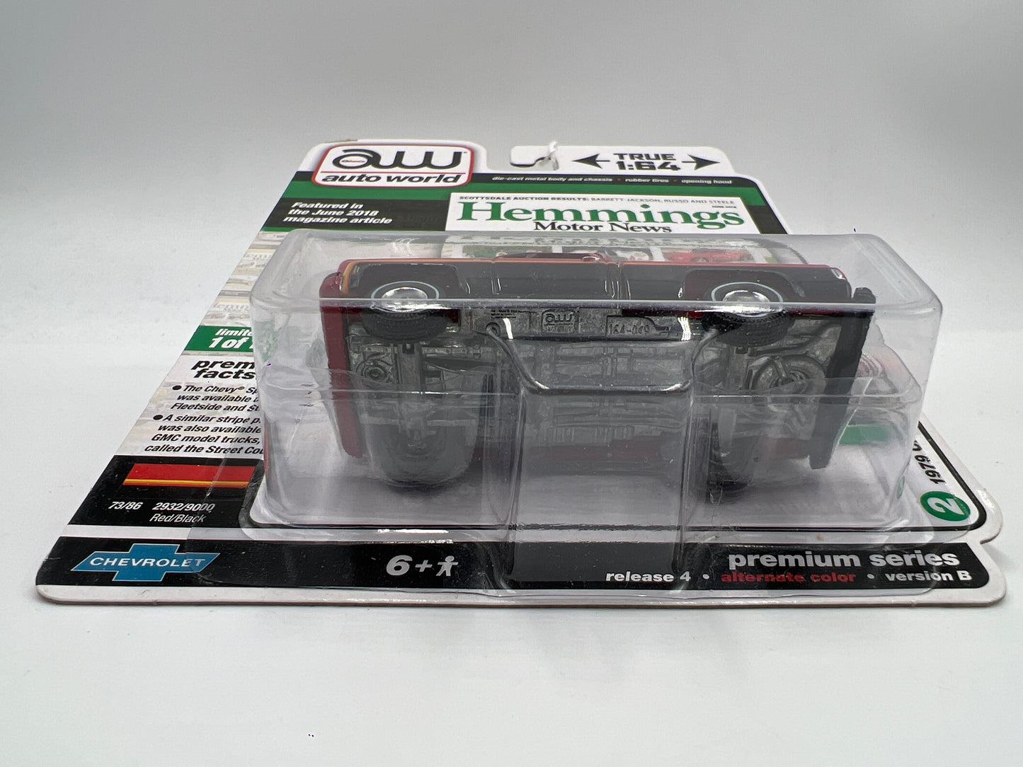 Auto World Hemmings Motor News Release 4 Version B Alt Color 1979 Chevy C10 Scottsdale Sport Red/Black 182D