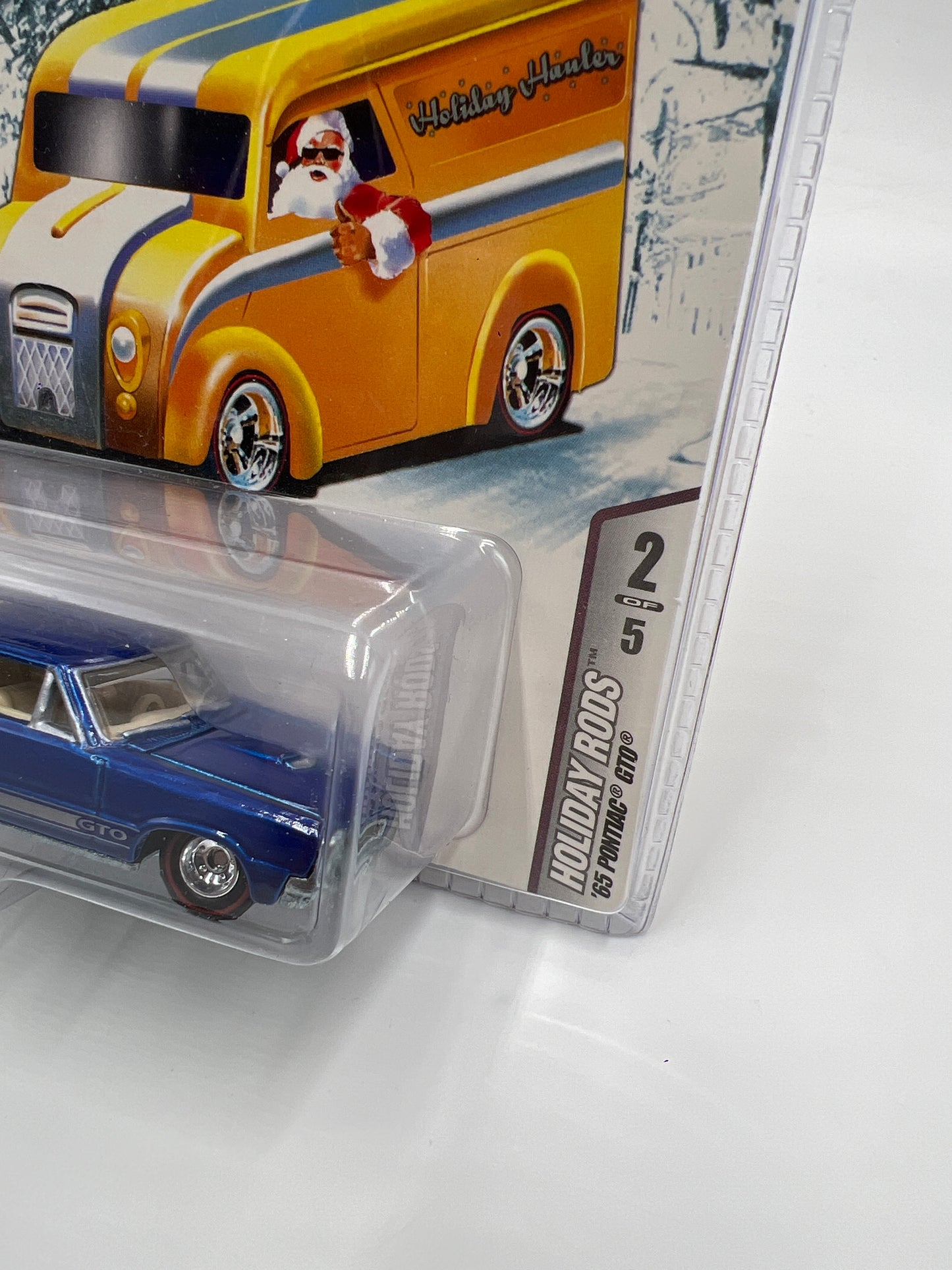Hot Wheels 2006 Holiday Rods #2 65 Pontiac GTO Blue Cracked Blister 271i