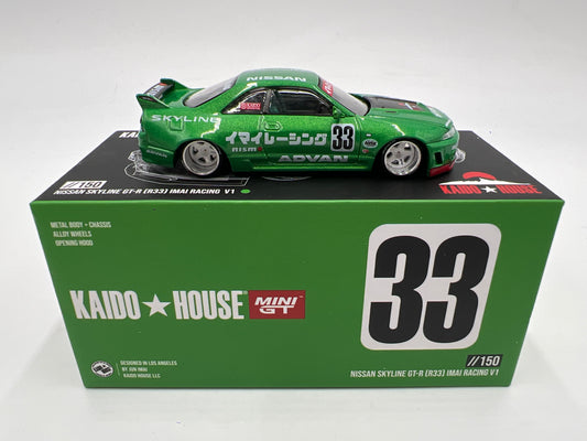 Mini GT Kaido House #150 Nissan Skyline GT-R R33 Imai Racing V1 Green