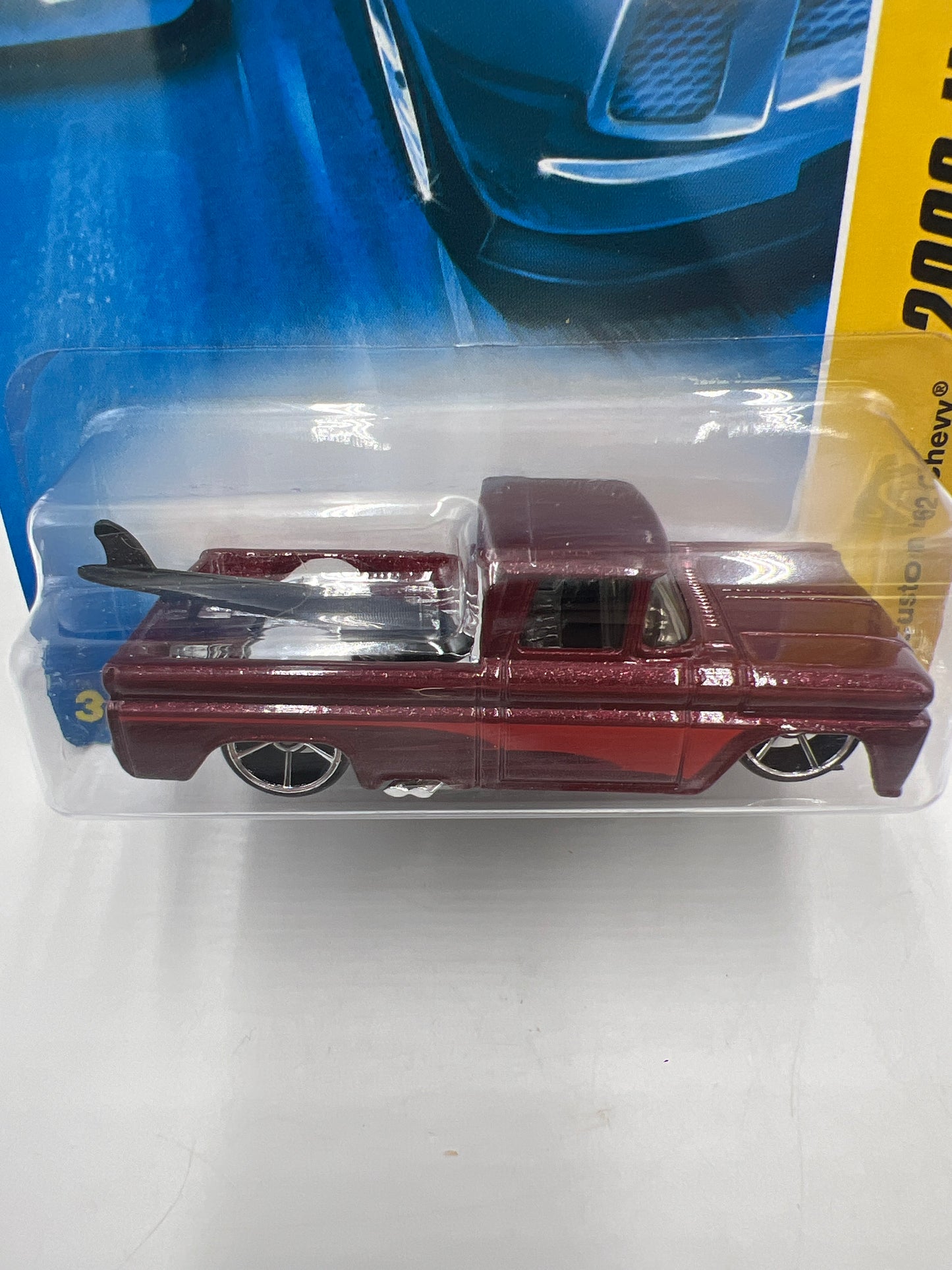 2008 Hot Wheels New Models #13 Custom 62 Chevy Dark Red 17A