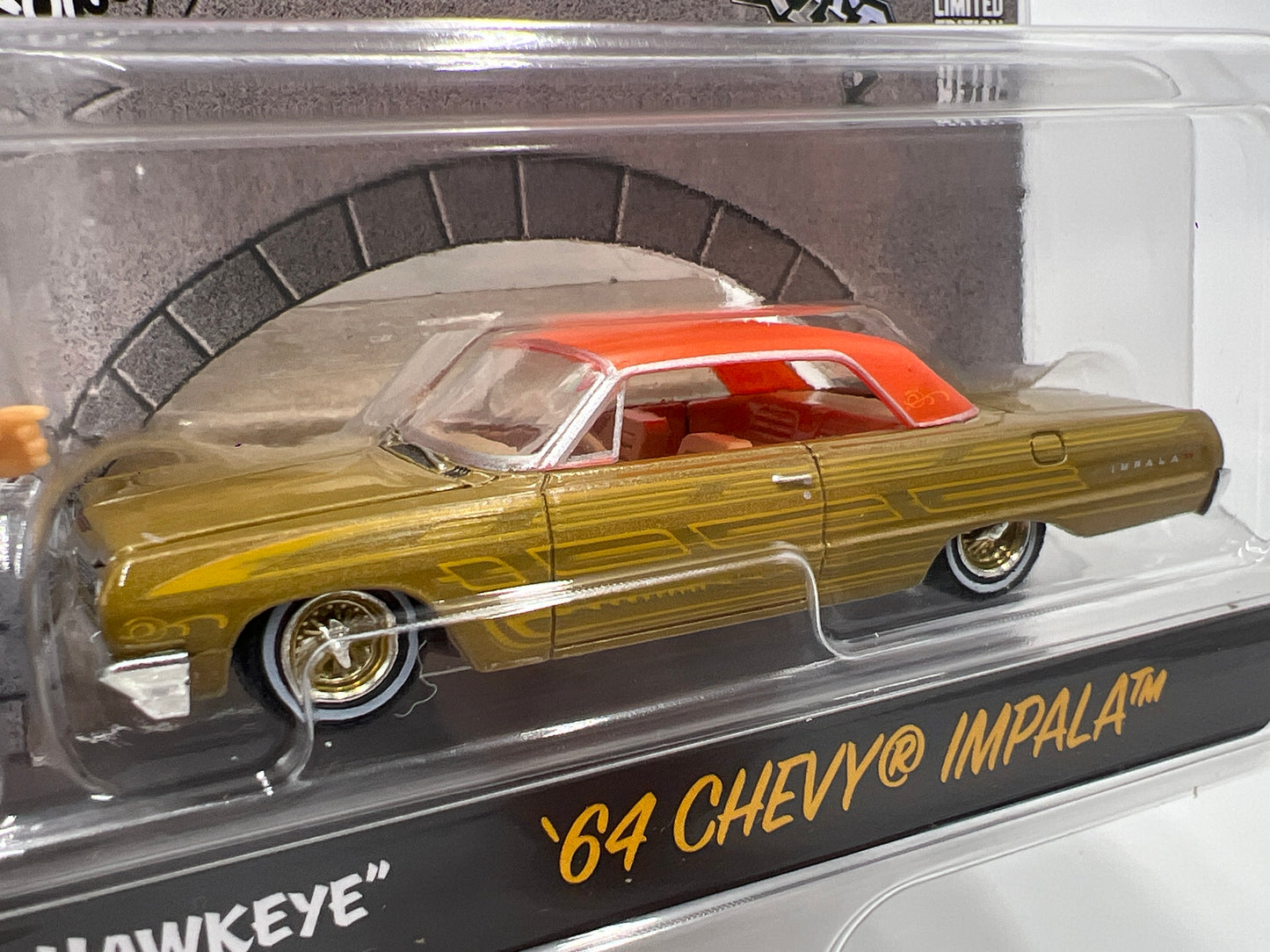 Greenlight x DGA Homie Rollerz CHASE 64 Chevy Impala Gold & Estilo/Hawkeye
