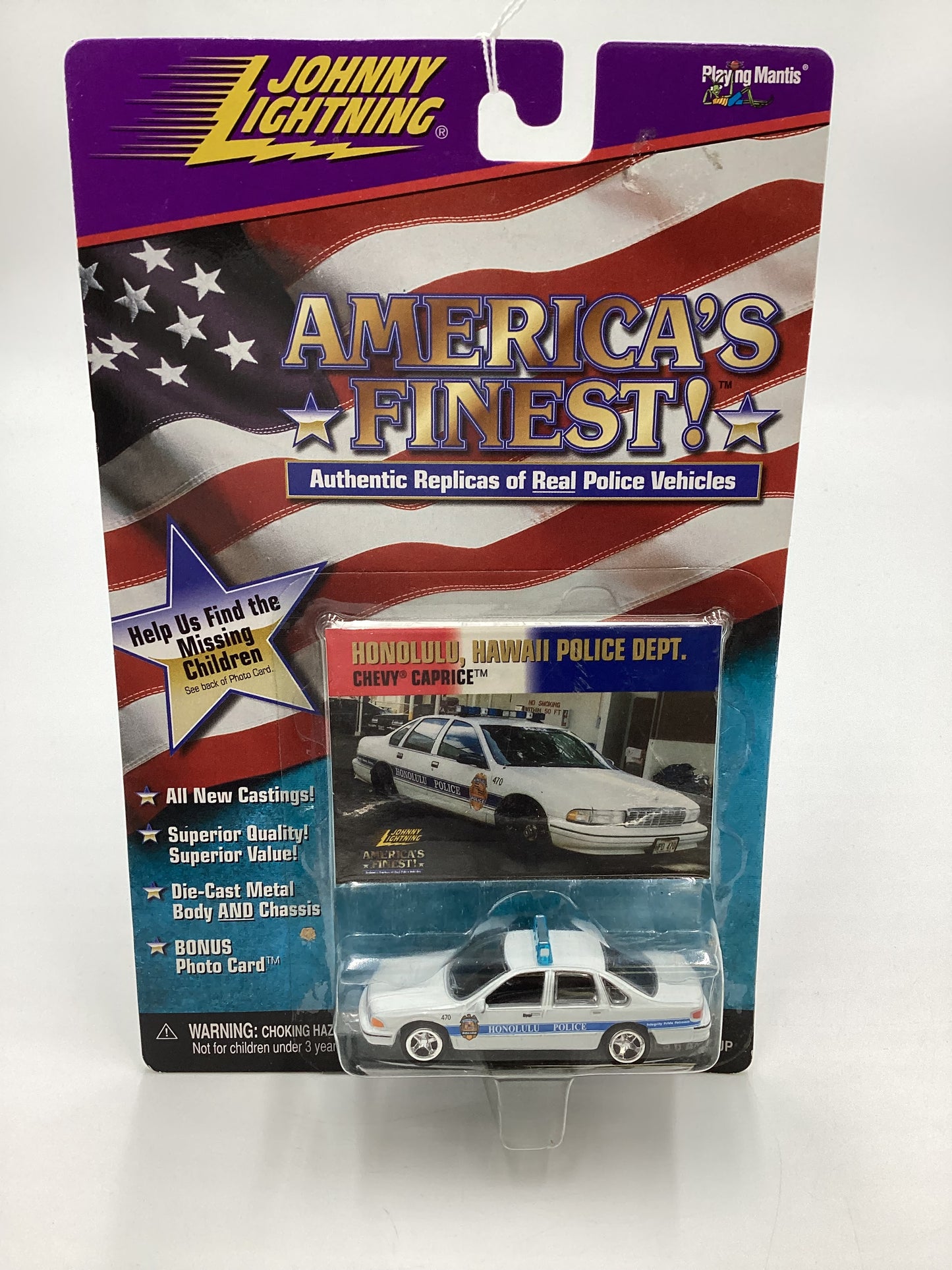 JOHNNY LIGHTNING Americas Finest Honolulu Police Dept Chevy Caprice White