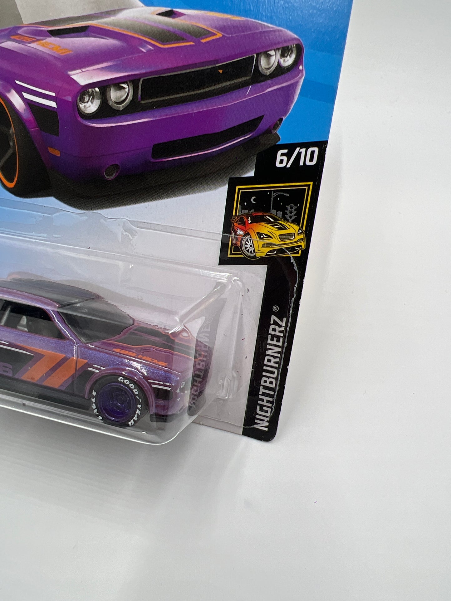 Hot Wheels Dodge Challenger Drift Car Purple Wheel Swap Custom On Card W/Protector SR