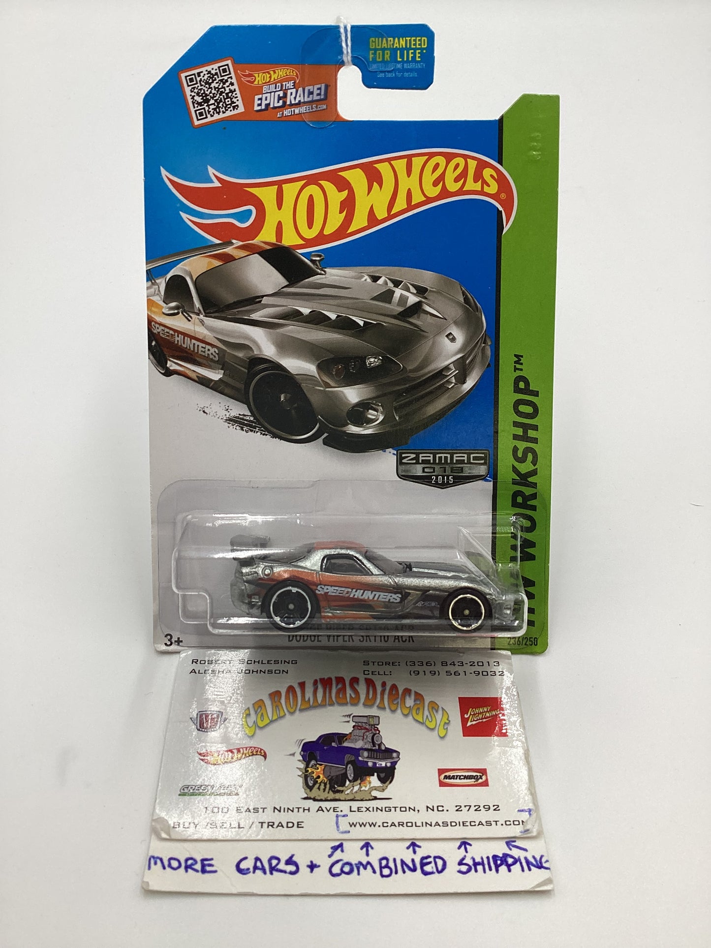 2015 Hot Wheels Zamac 018 #236 ZAMAC DODGE VIPER SRT10 ACR