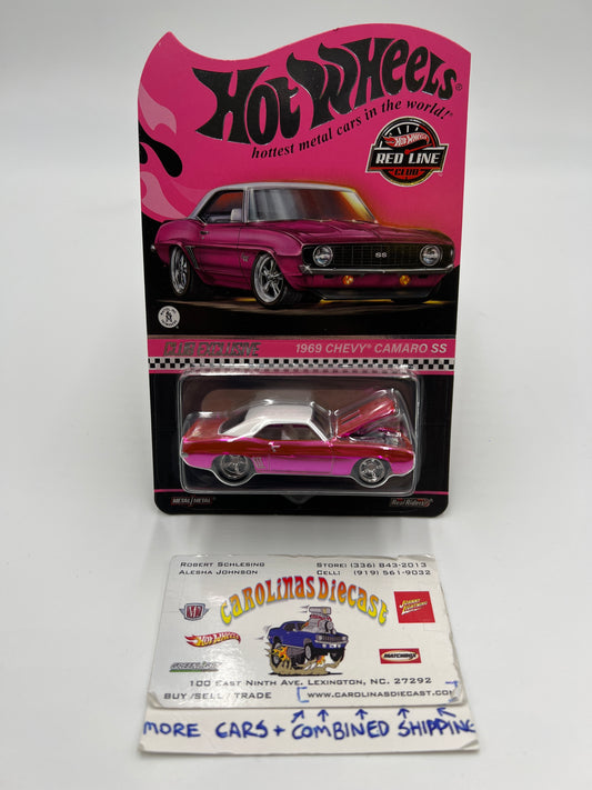 2024 Hot Wheels RLC Club Exclusive 1969 Chevy Camaro SS Pink W/Protector