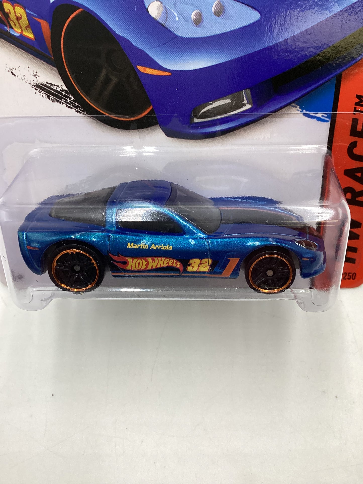 2015 Hot Wheels HW Race #131 Corvette C6 Blue 15B