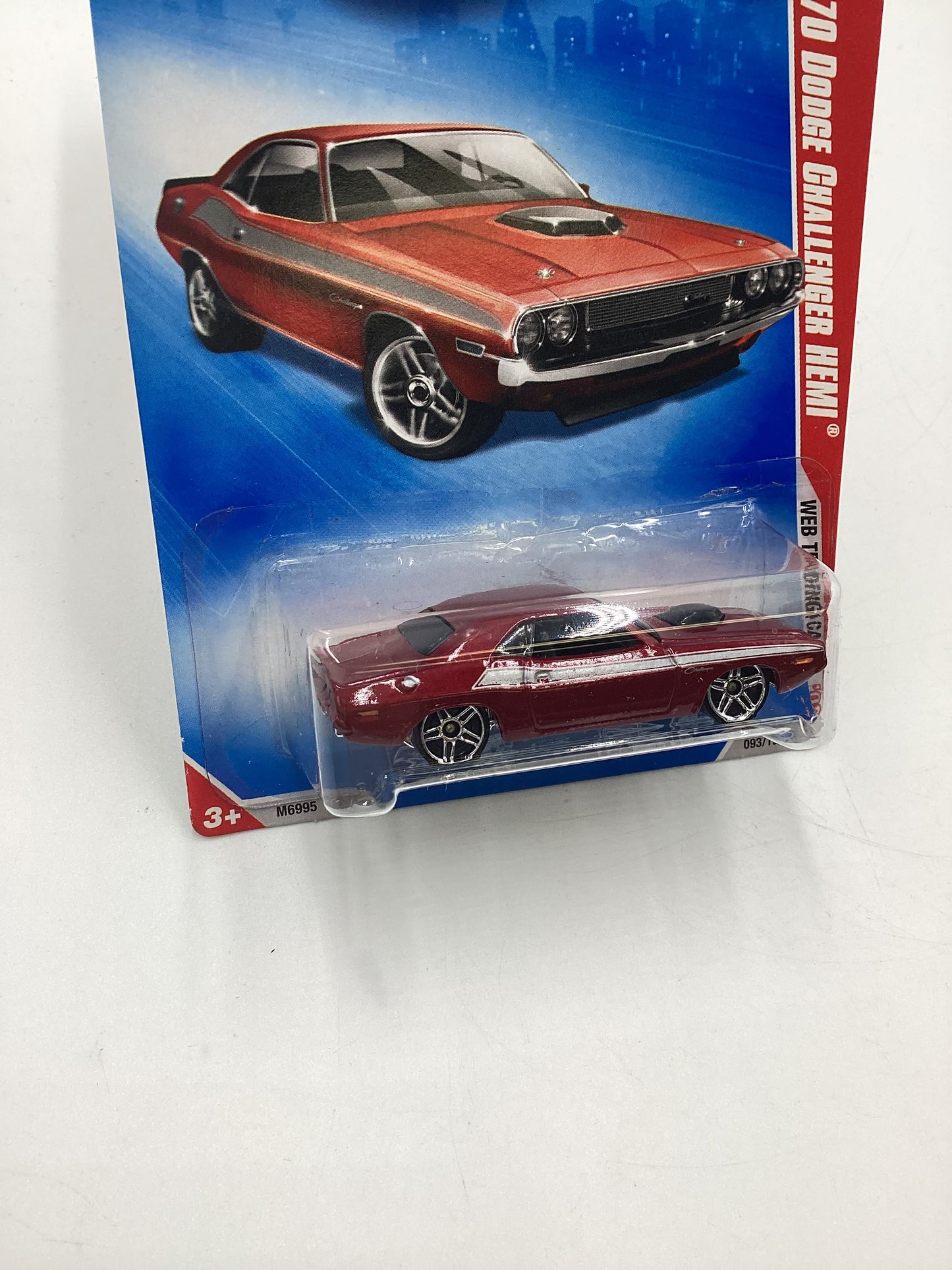 2008 Hot Wheels Web Trading Cars #93 Dodge Challenger Hemi Red 44B